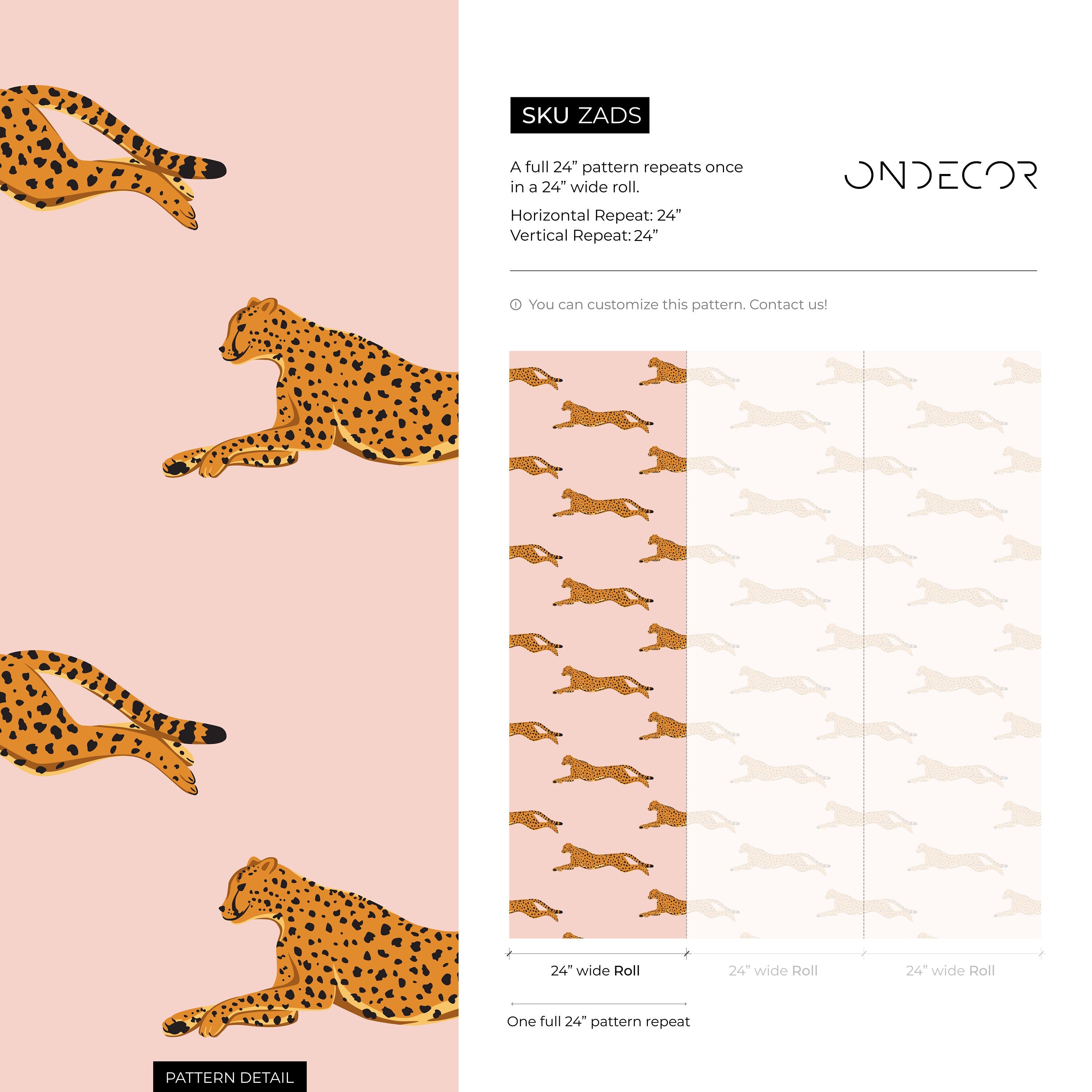 Animal Wallpaper With A Boho Cheetah Motif In Pink, Yellow, And Black - Zads