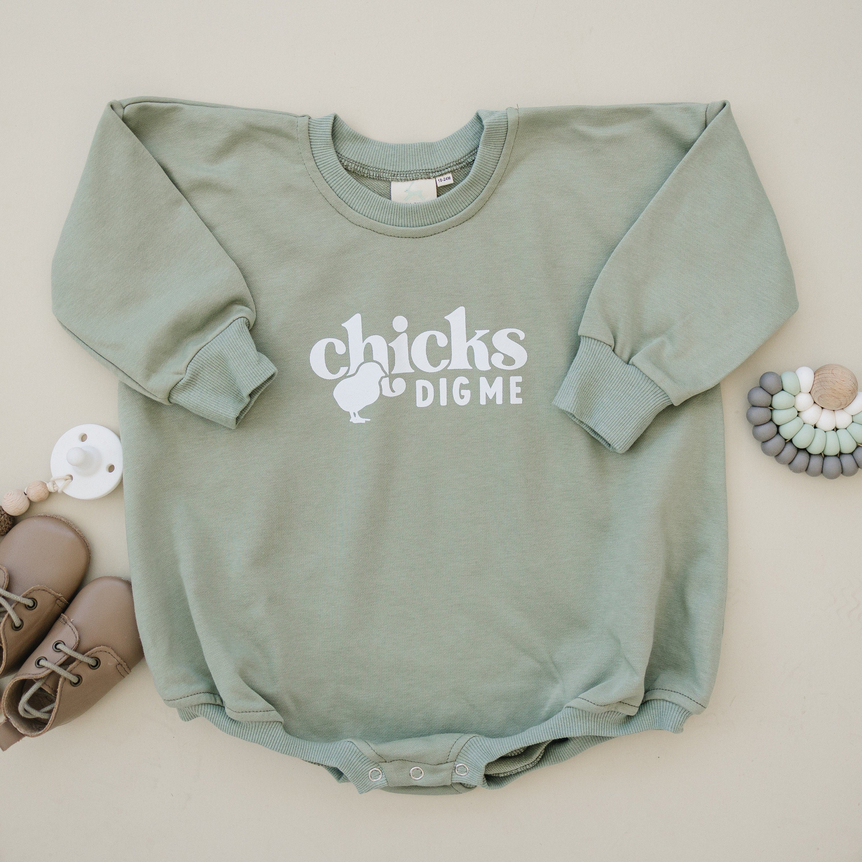 Chicks Dig Me Sweatshirt Romper - More Colors