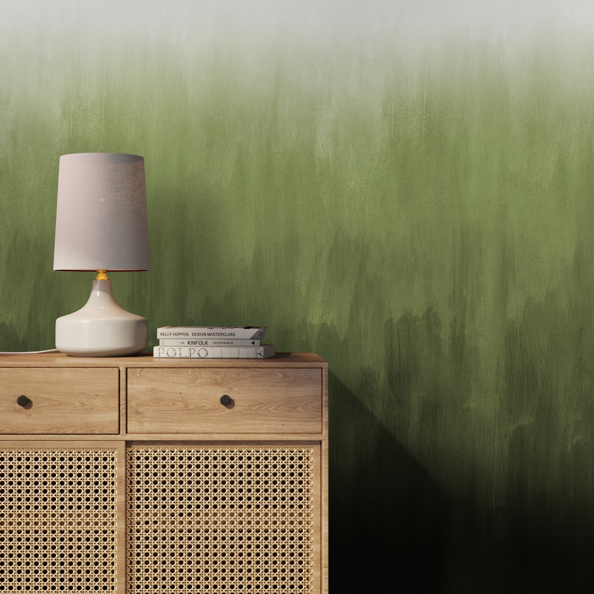 Abstract Wallpaper With An Ombre Effect In Green And Black - X160