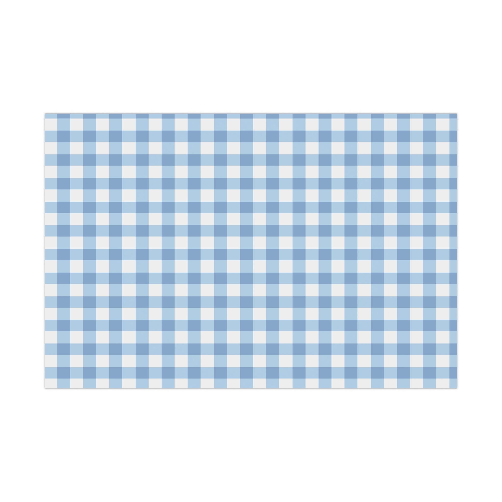 Light Blue Gingham Wrapping Paper