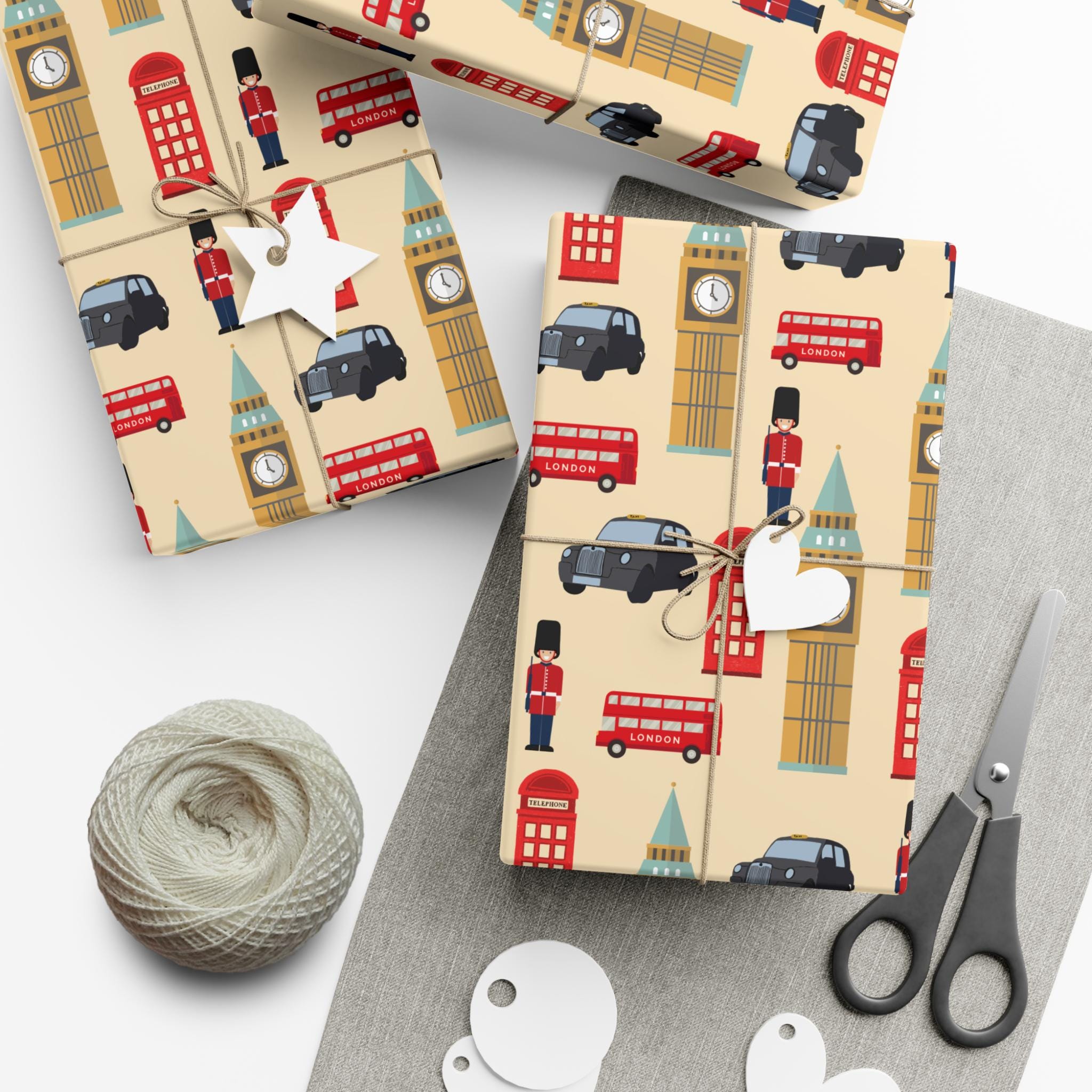 London Themed Wrapping Paper