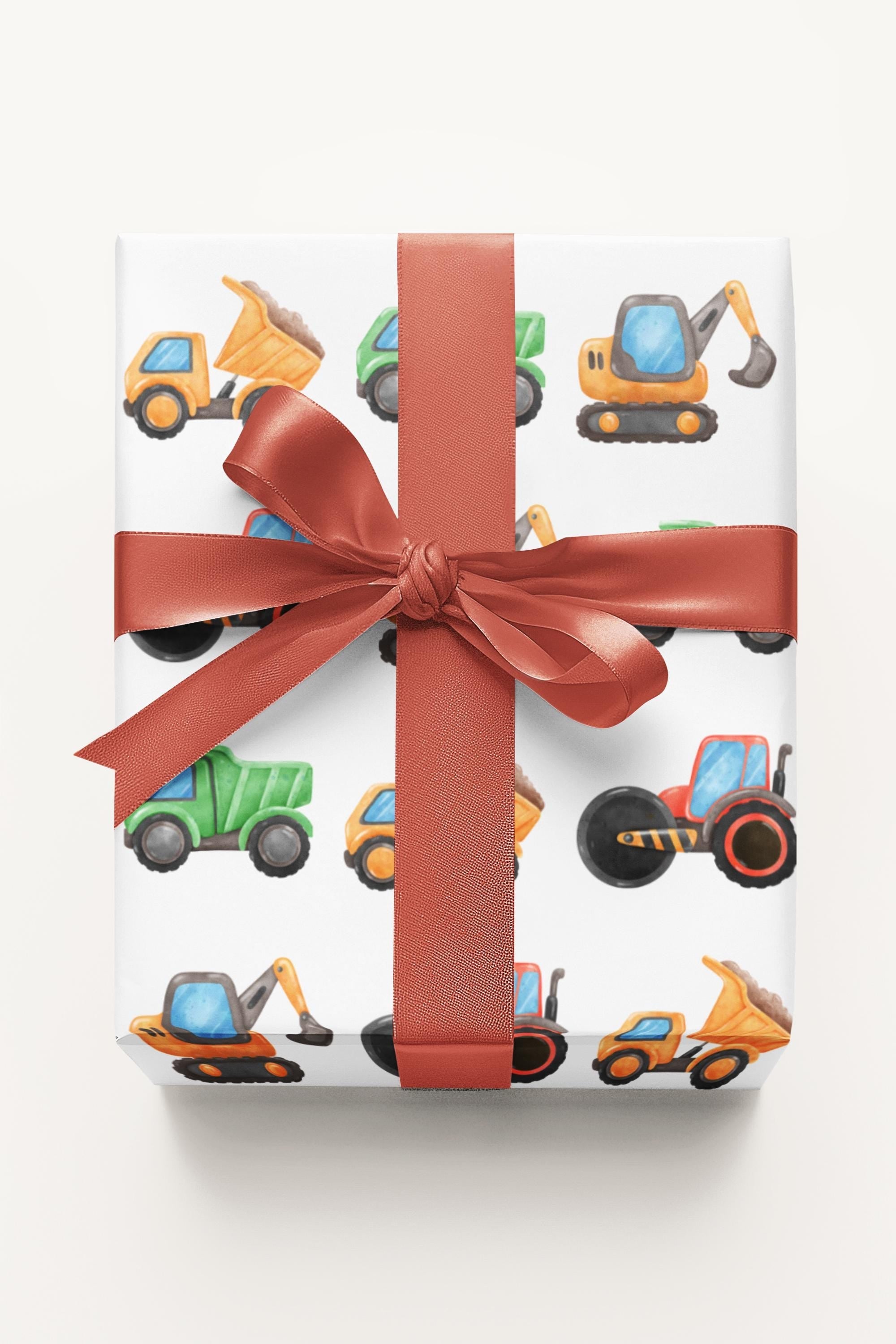 Construction Trucks Wrapping Paper