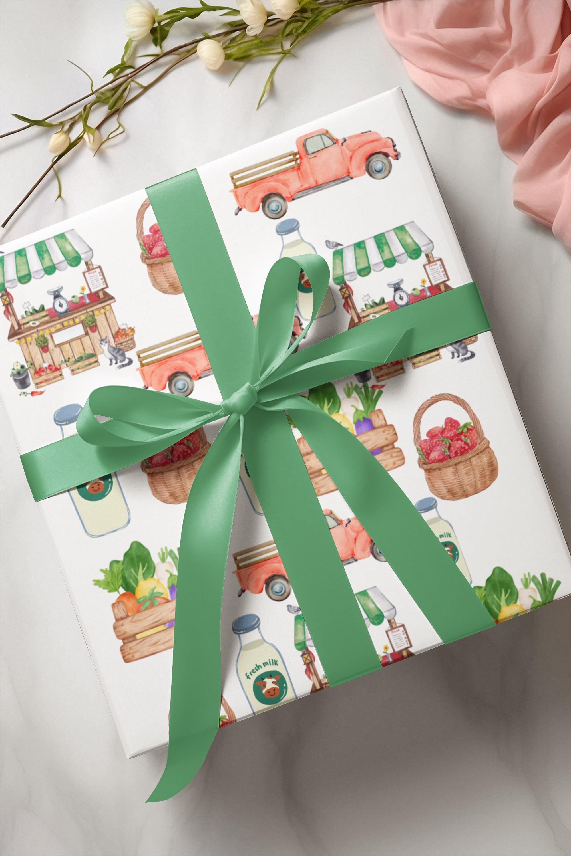 Farmers Market Wrapping Paper