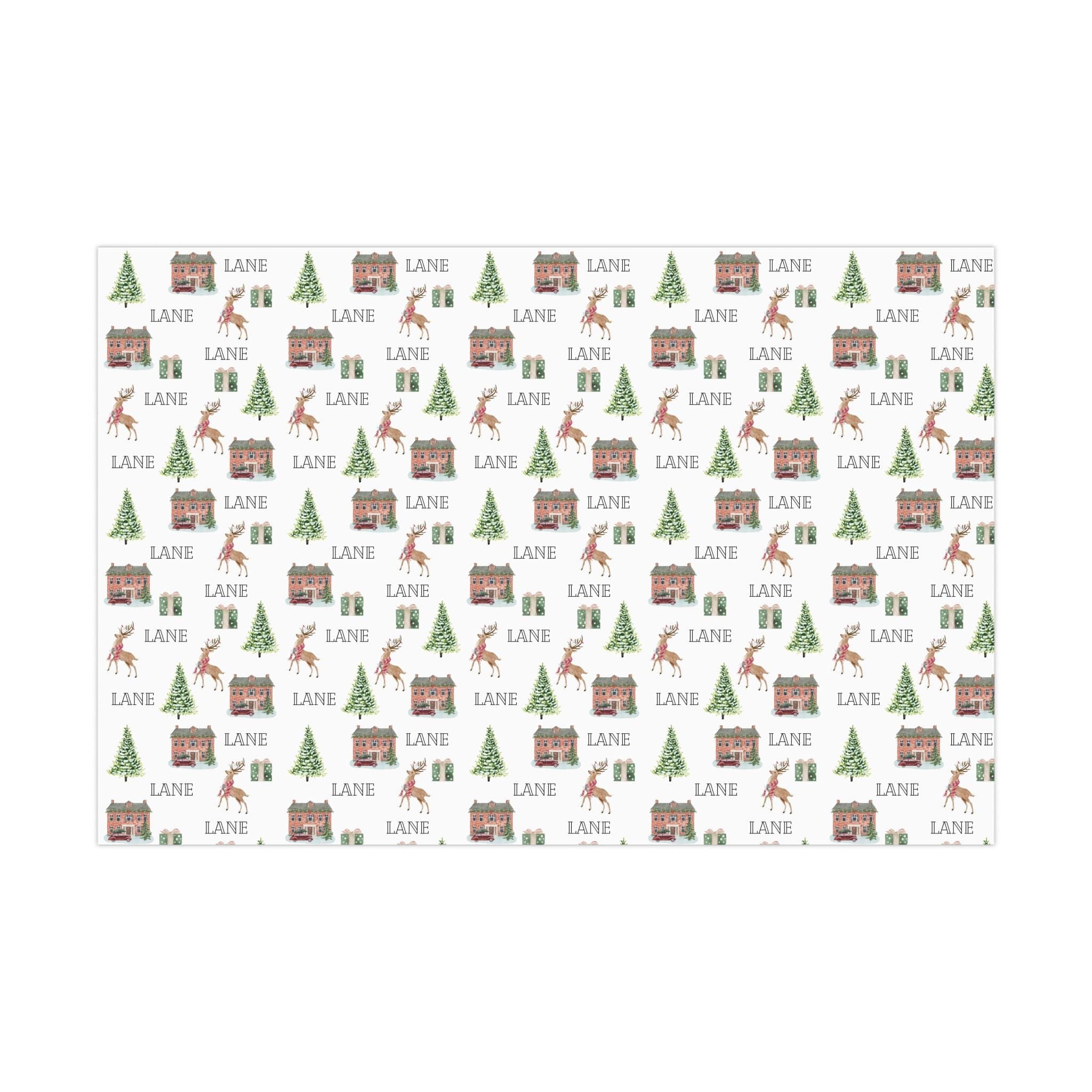 Christmas At Home Personalized Wrapping Paper