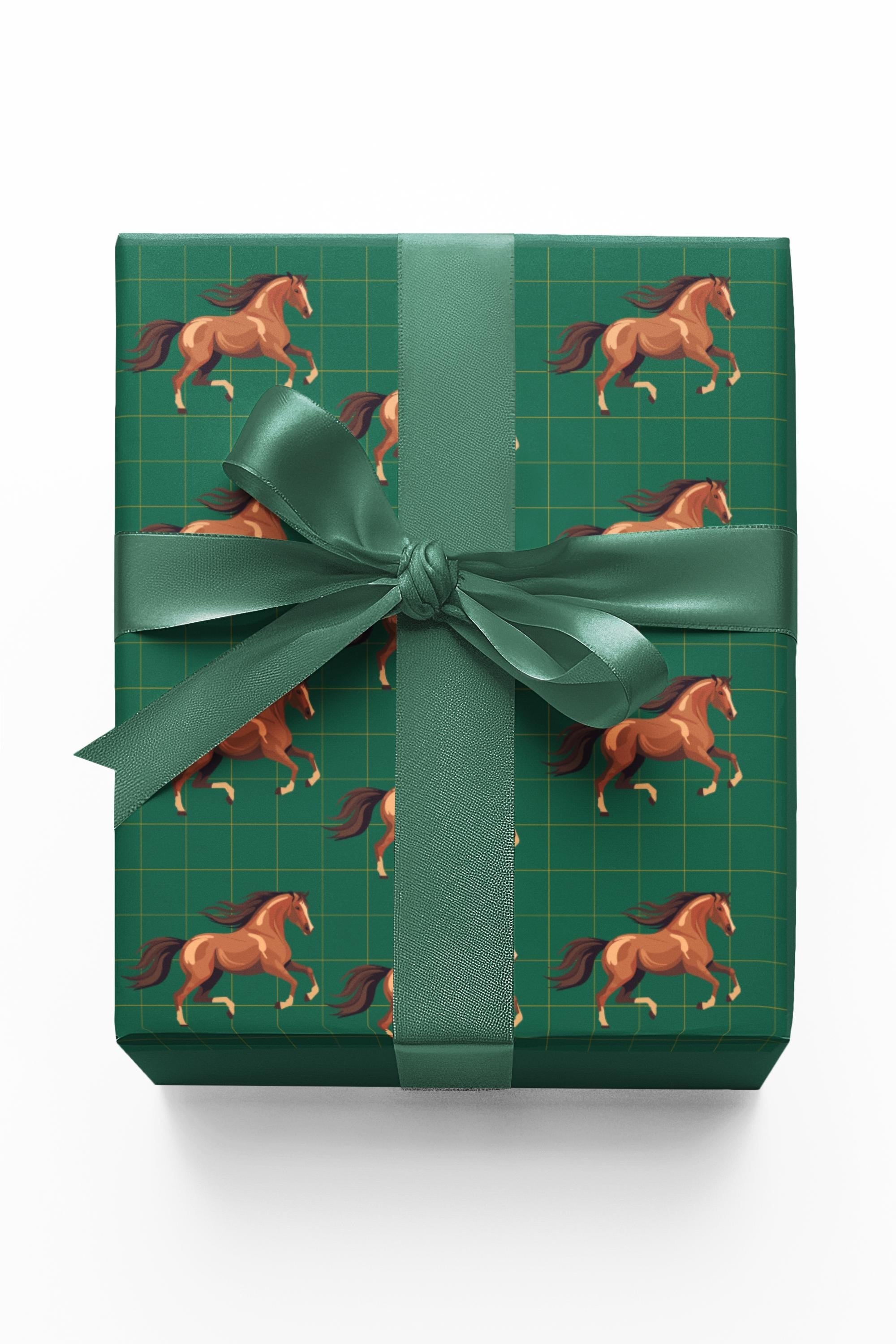 Elegant Horses Pattern Wrapping Paper