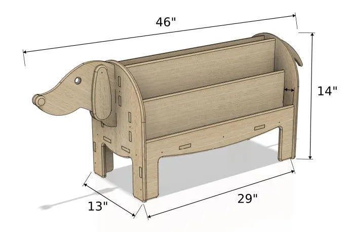 Weenie- Double Sided Dog Bookshelf