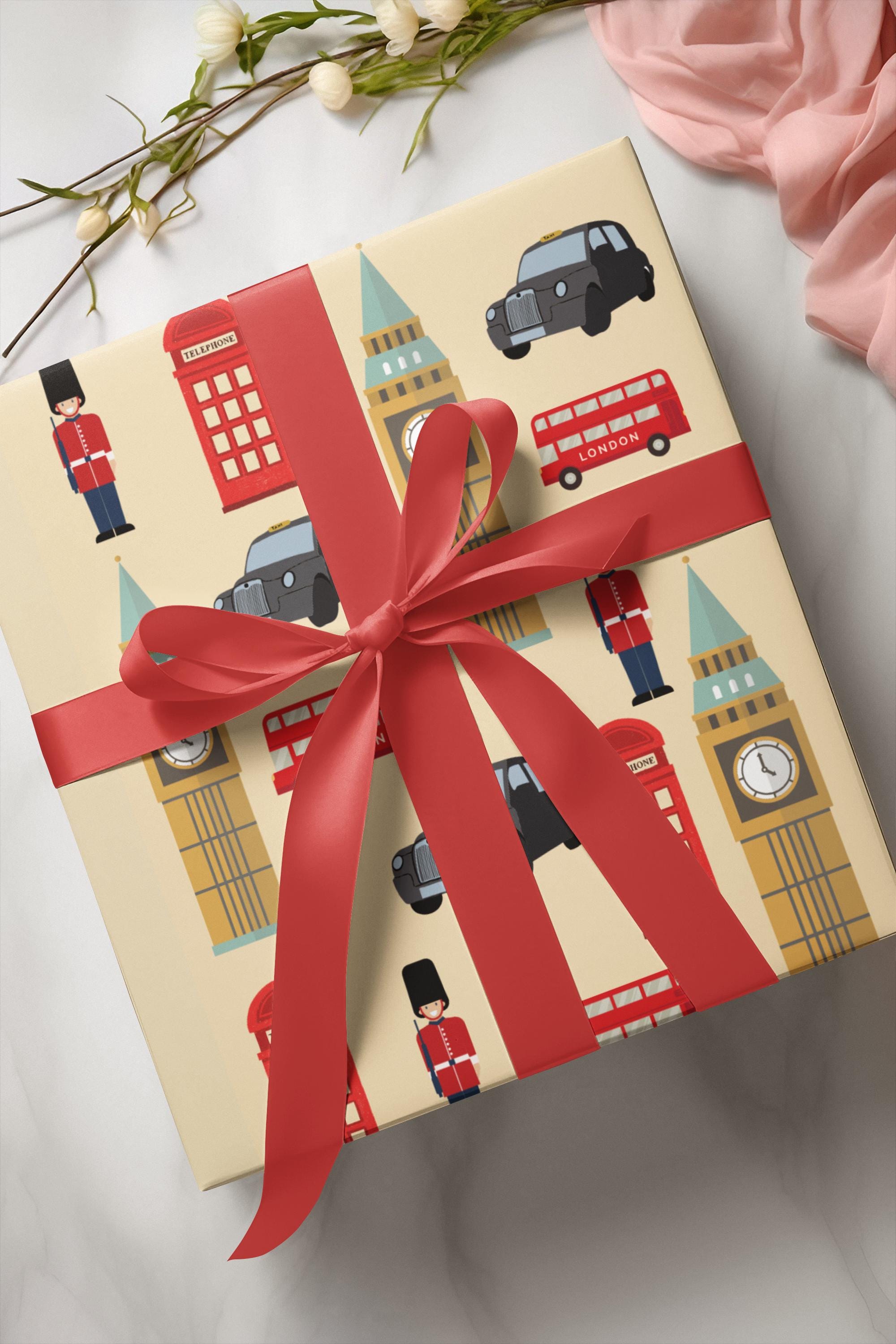 London Themed Wrapping Paper