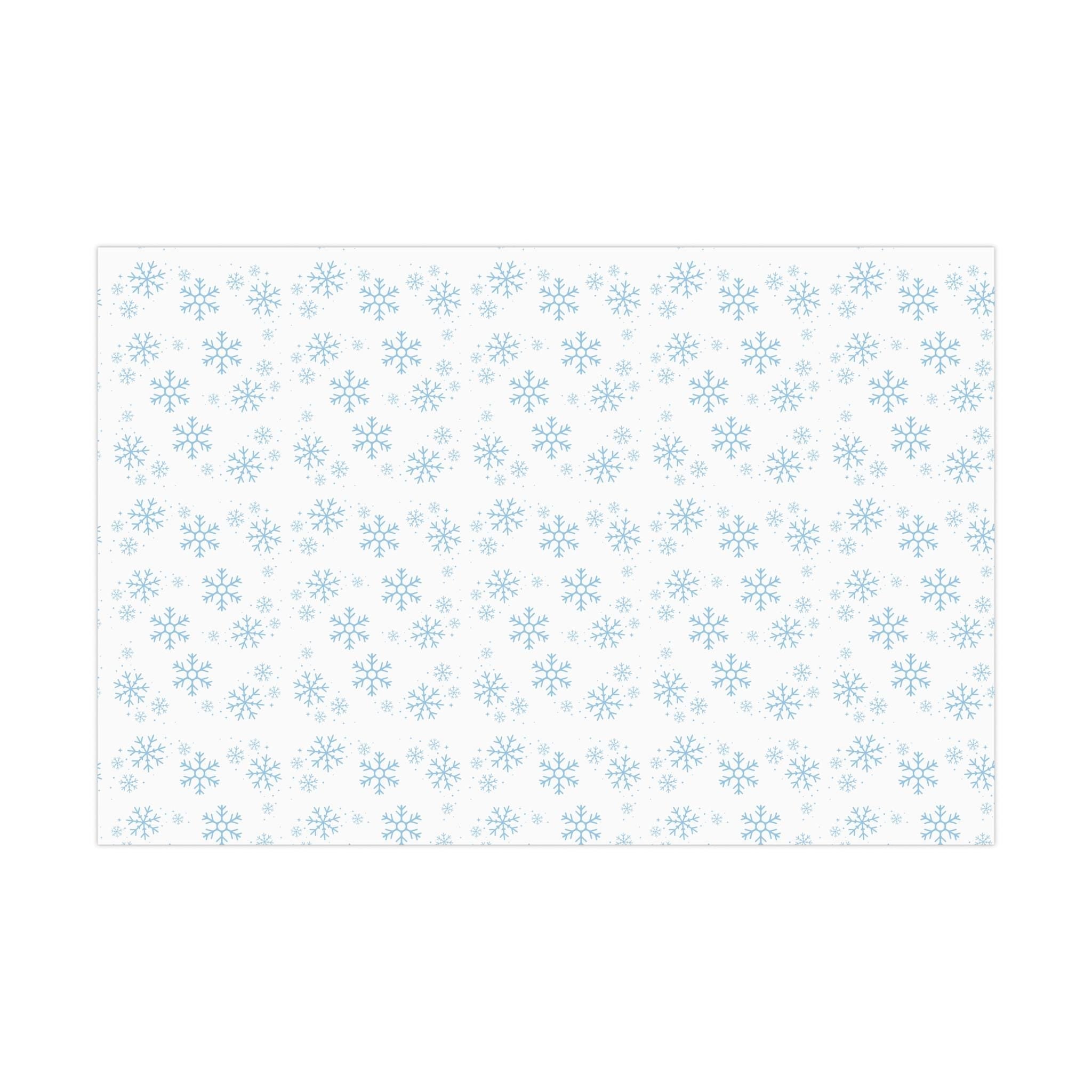 Blue Snowflake Wrapping Paper