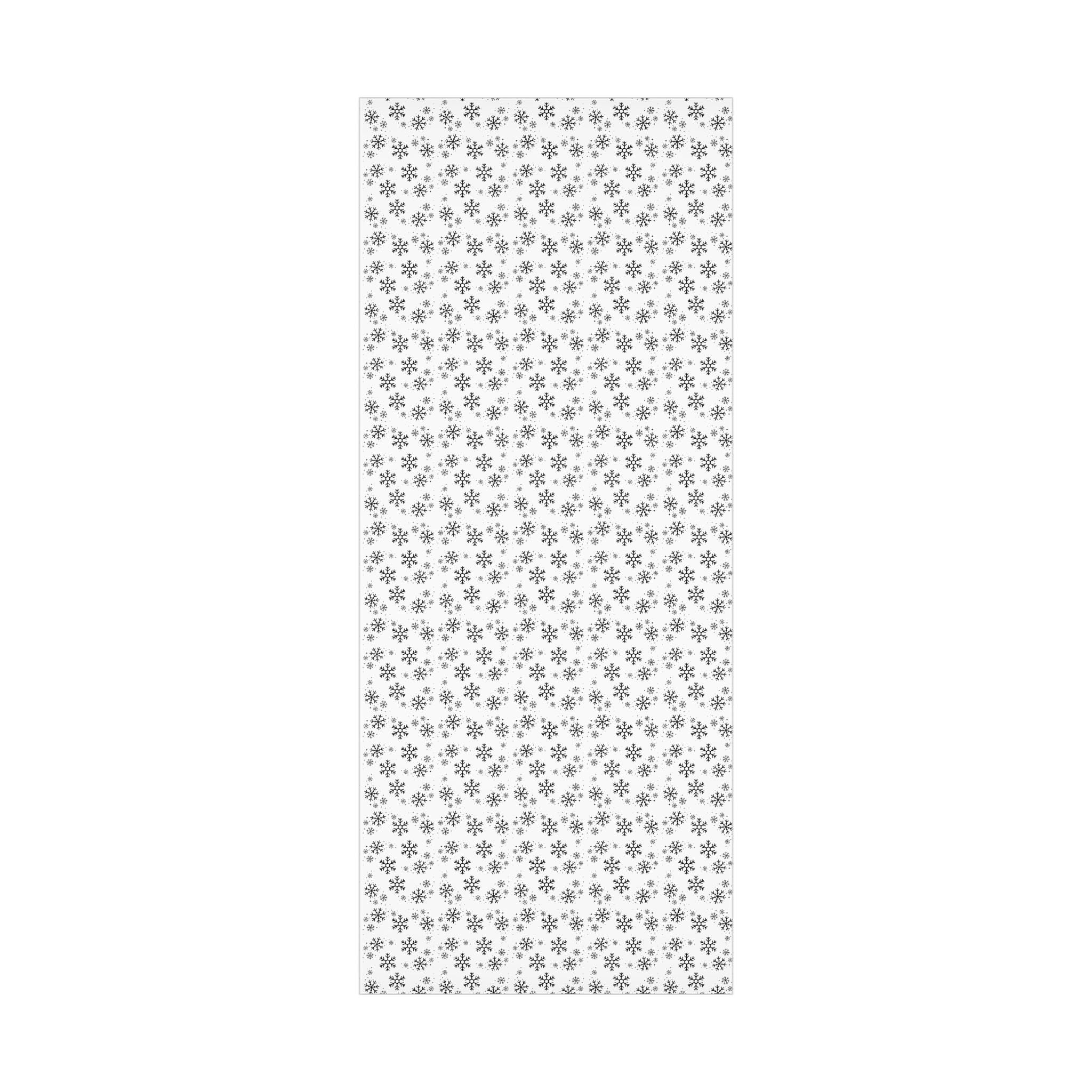 Black Snowflakes Wrapping Paper