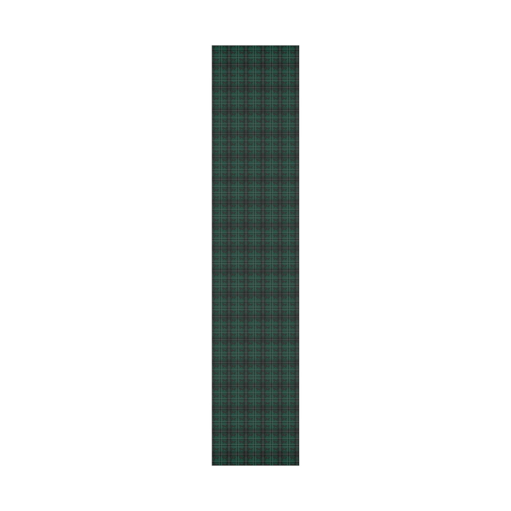 Green Plaid Horse Wrapping Paper