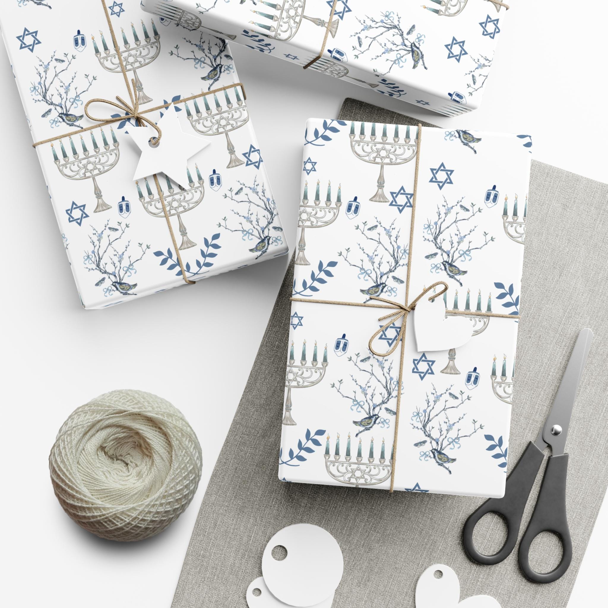 Chinoiserie Hanukkah Wrapping Paper