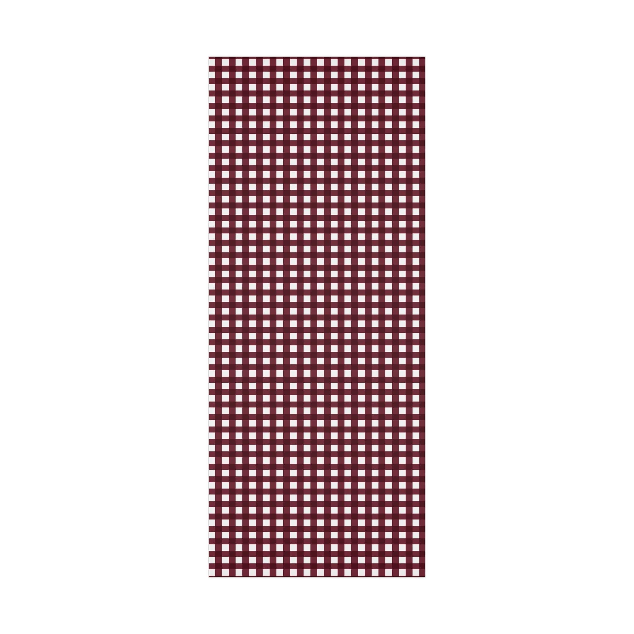 Burgundy Gingham Gift Wrap