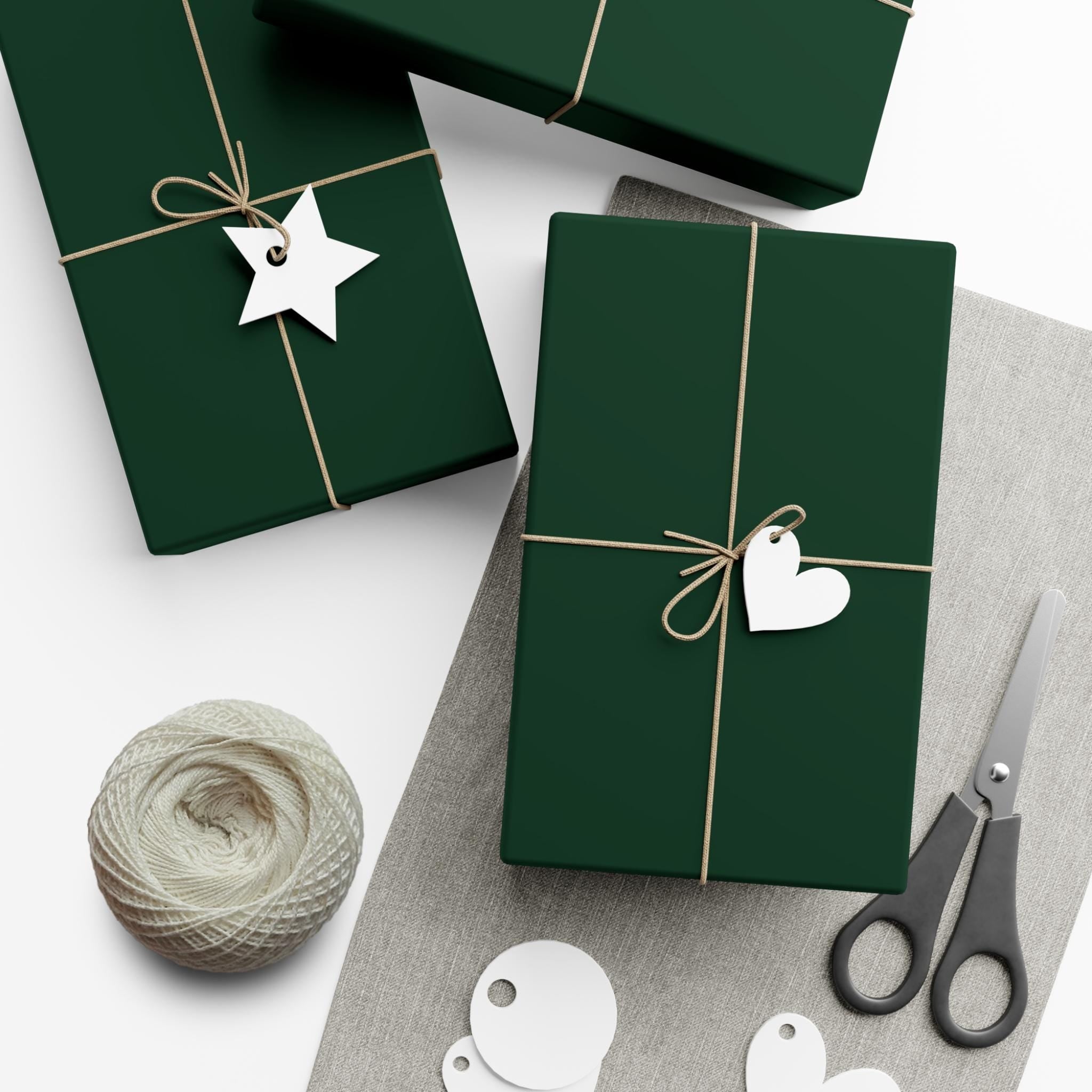 Hunter Green Solid Color Wrapping Paper