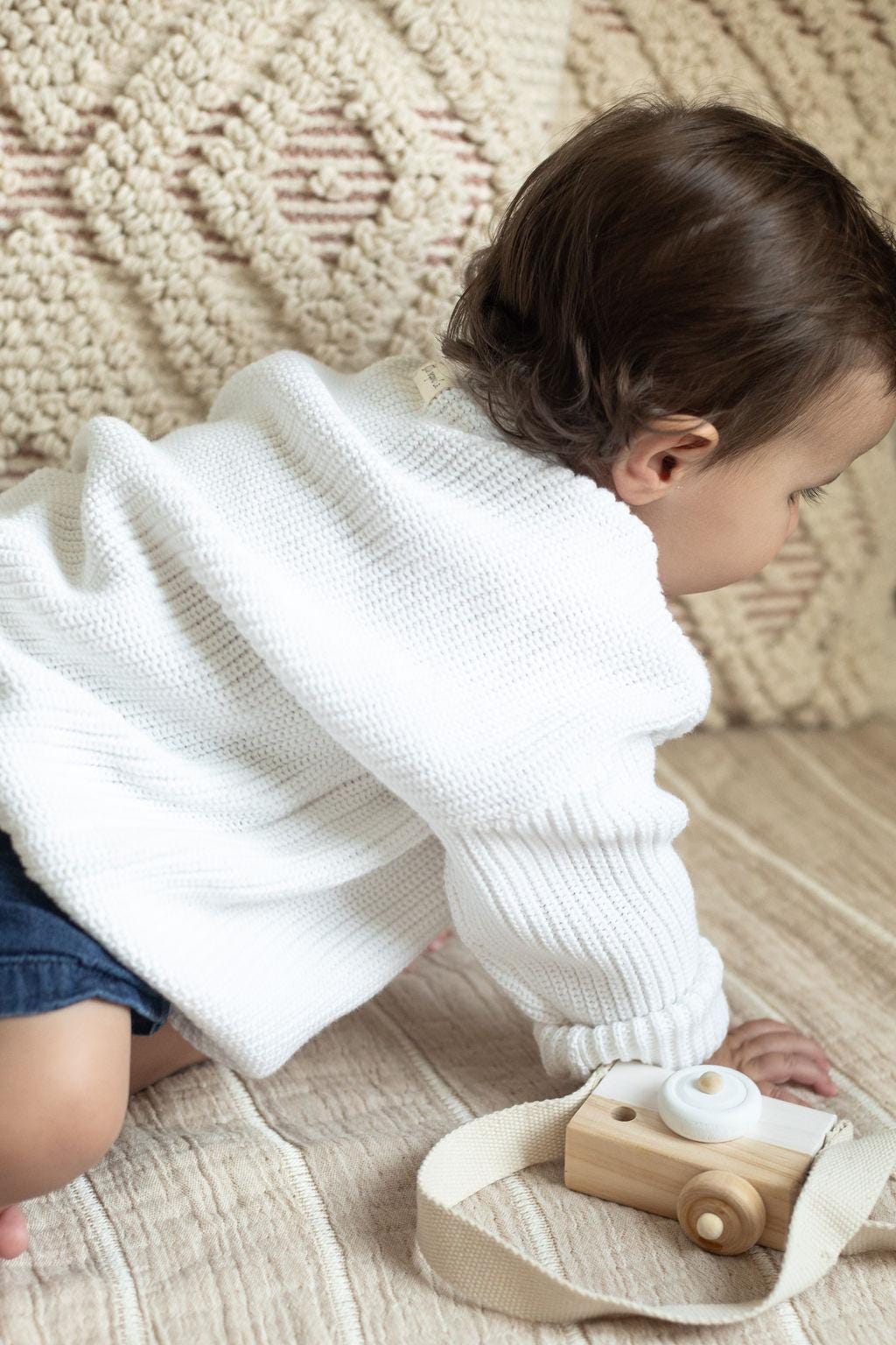 White Chunky Knitted Sweater