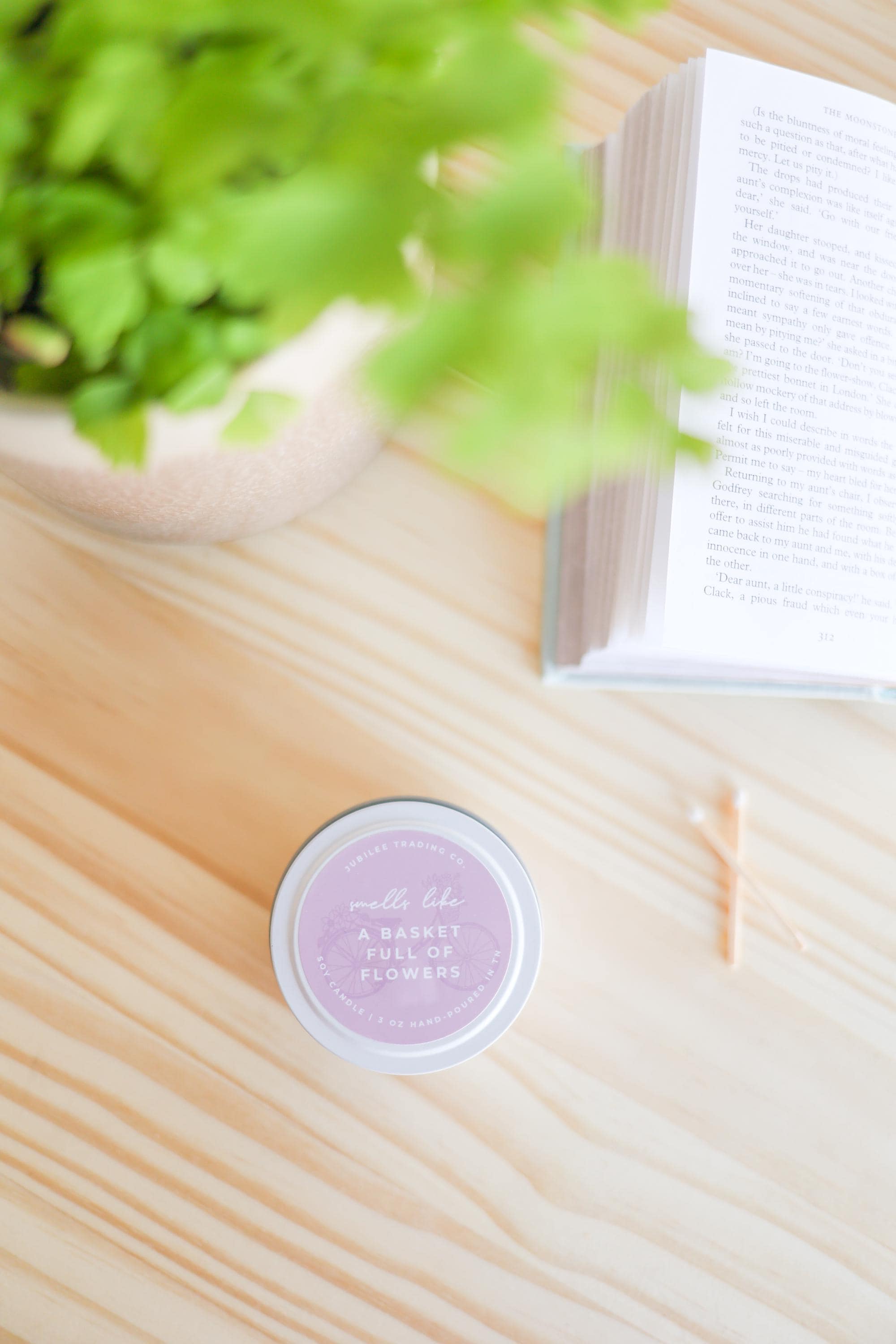 A Basket Full Of Flowers Candle