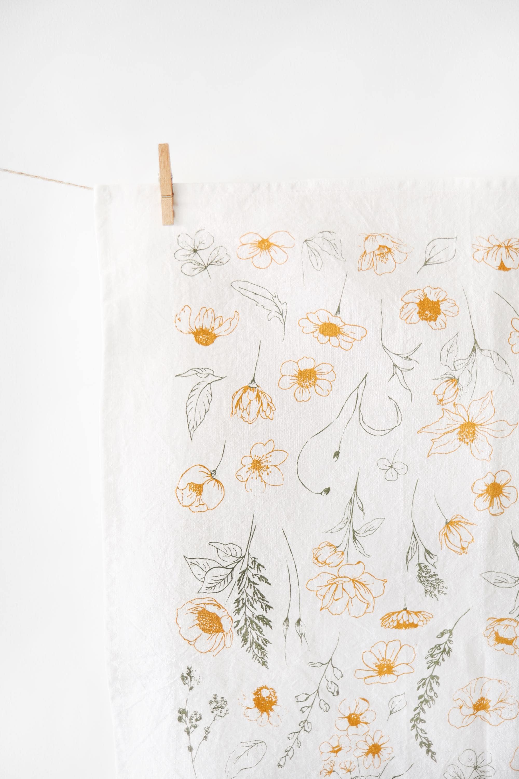 Flower Garden Tea Towel