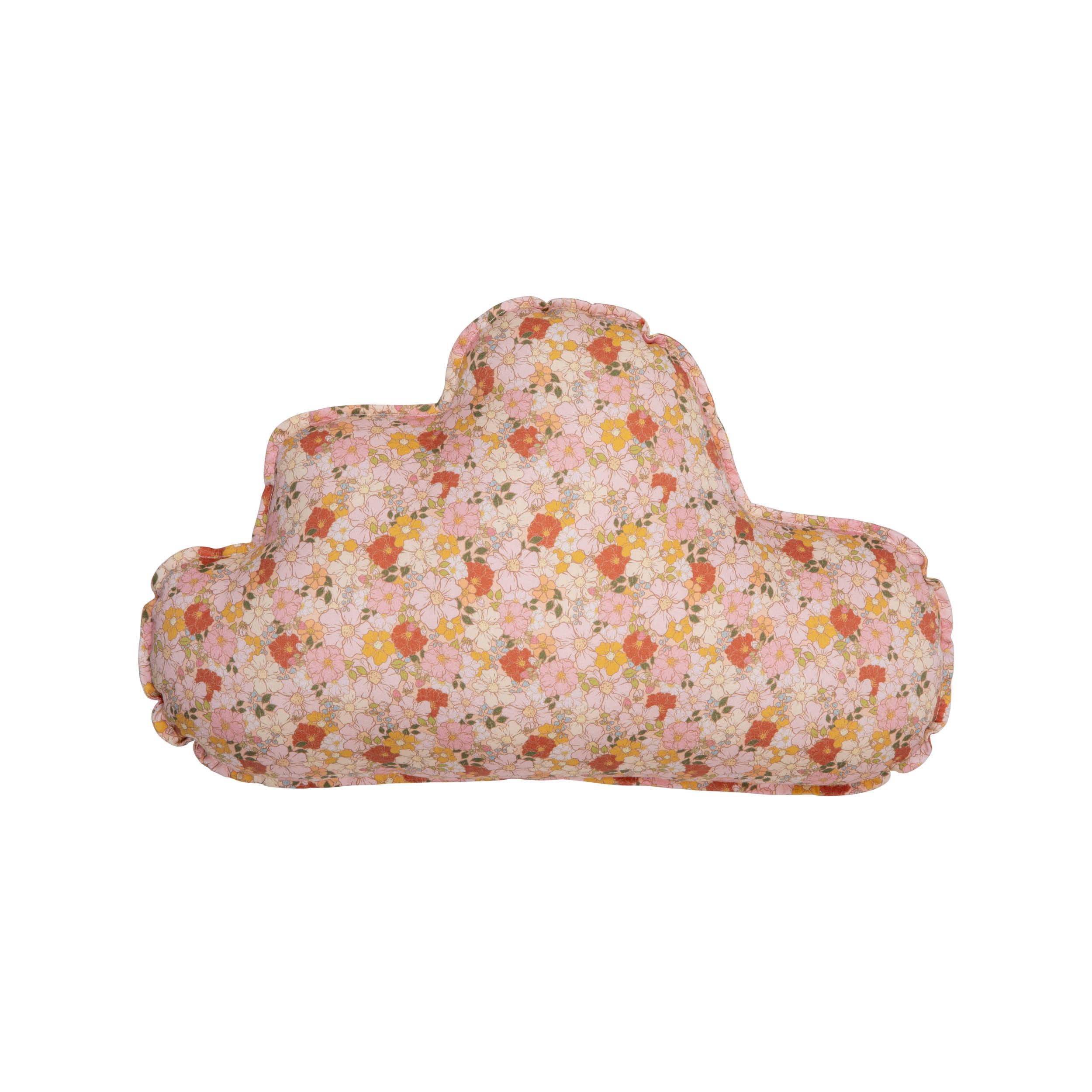 Satin Cotton "spring Garden" Cloud Pillow