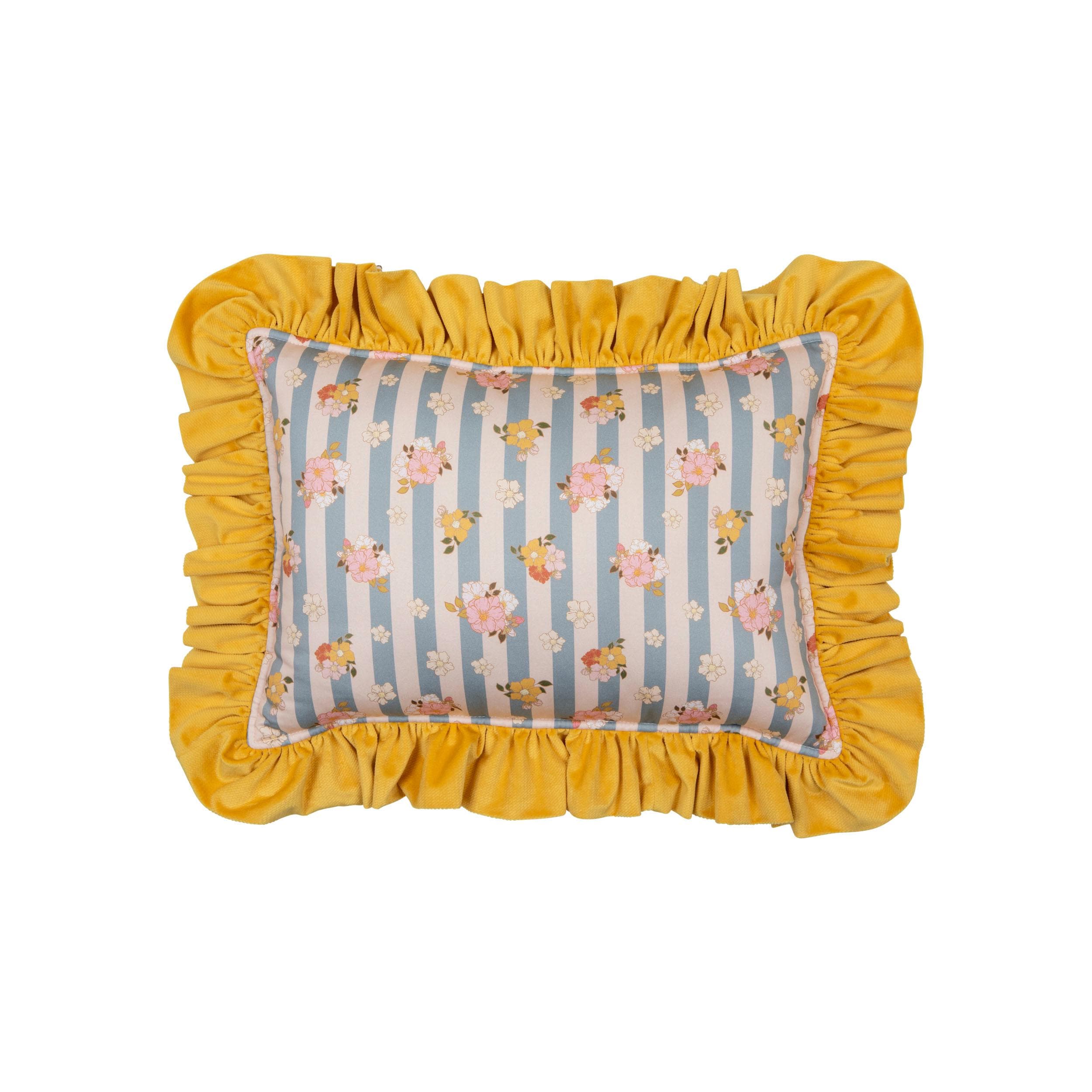 "summer Garden" Pillow With Frill