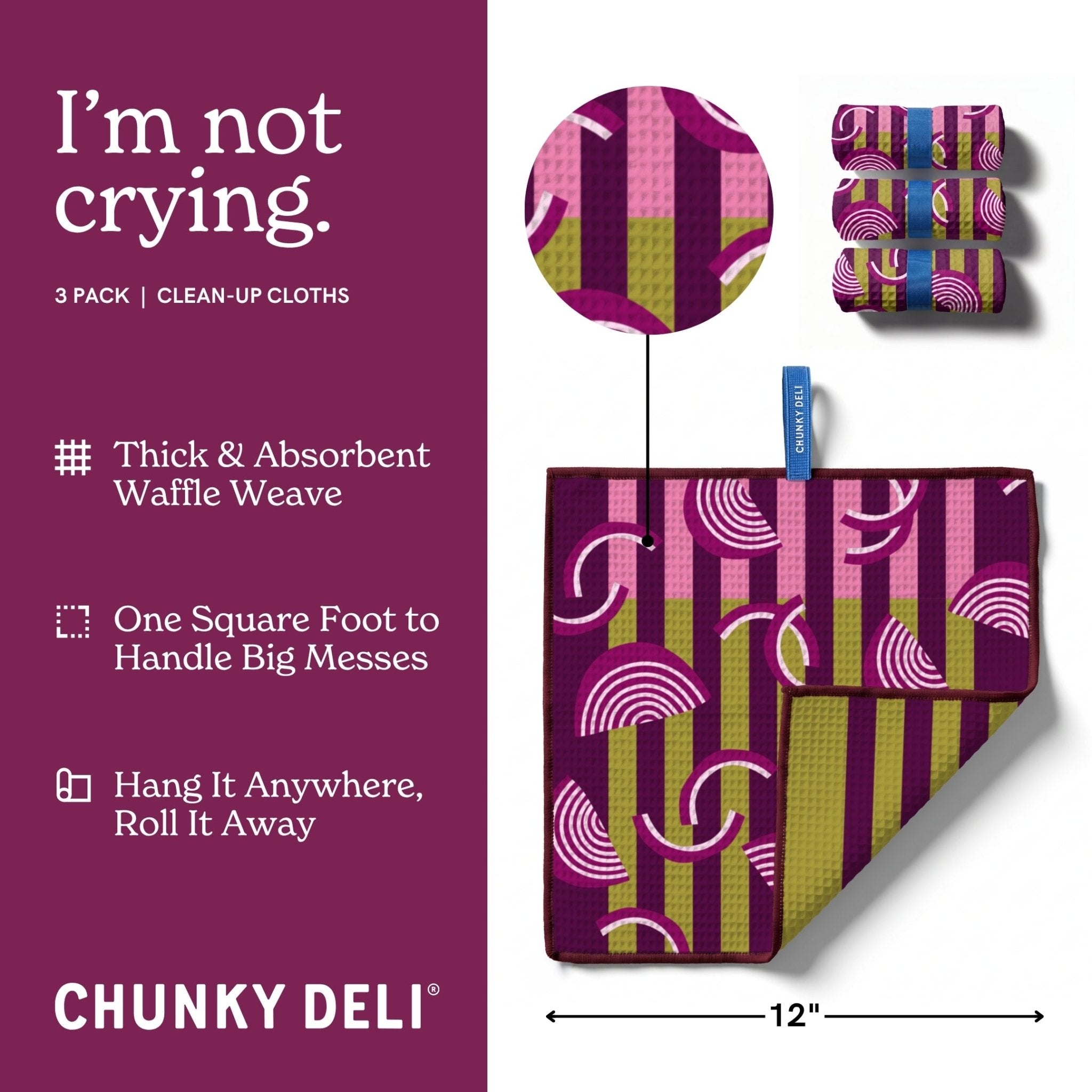I'm Not Crying | 3 Pack Clean-up Cloths