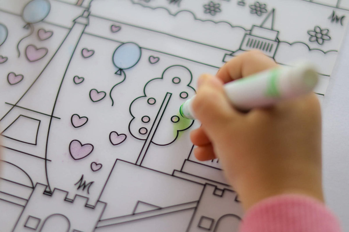 Reusable Silicone Placemat: Entertain Kids With Washable Coloring Placemat