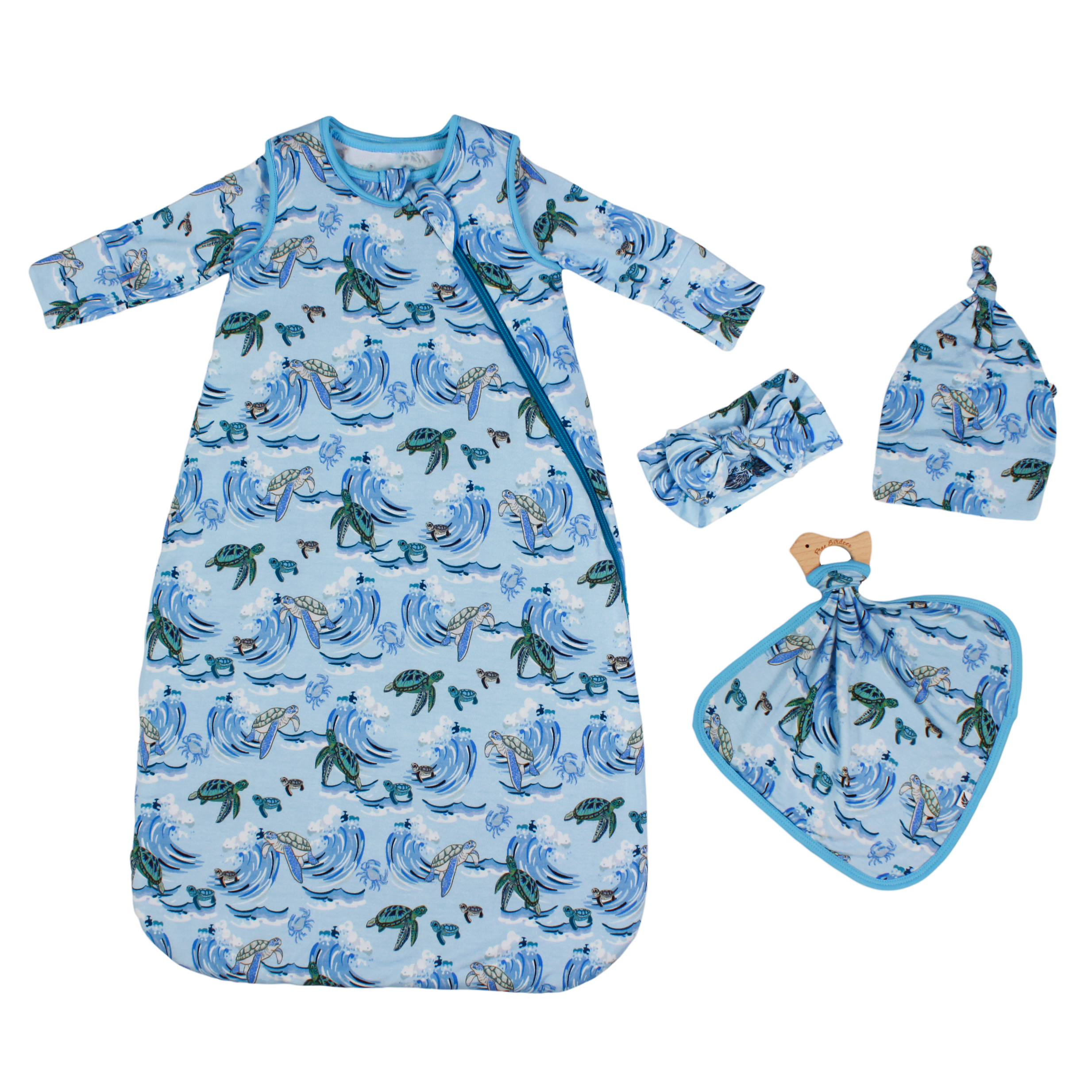 Go With The Flow Sea Turtles Coverall (0-3t)