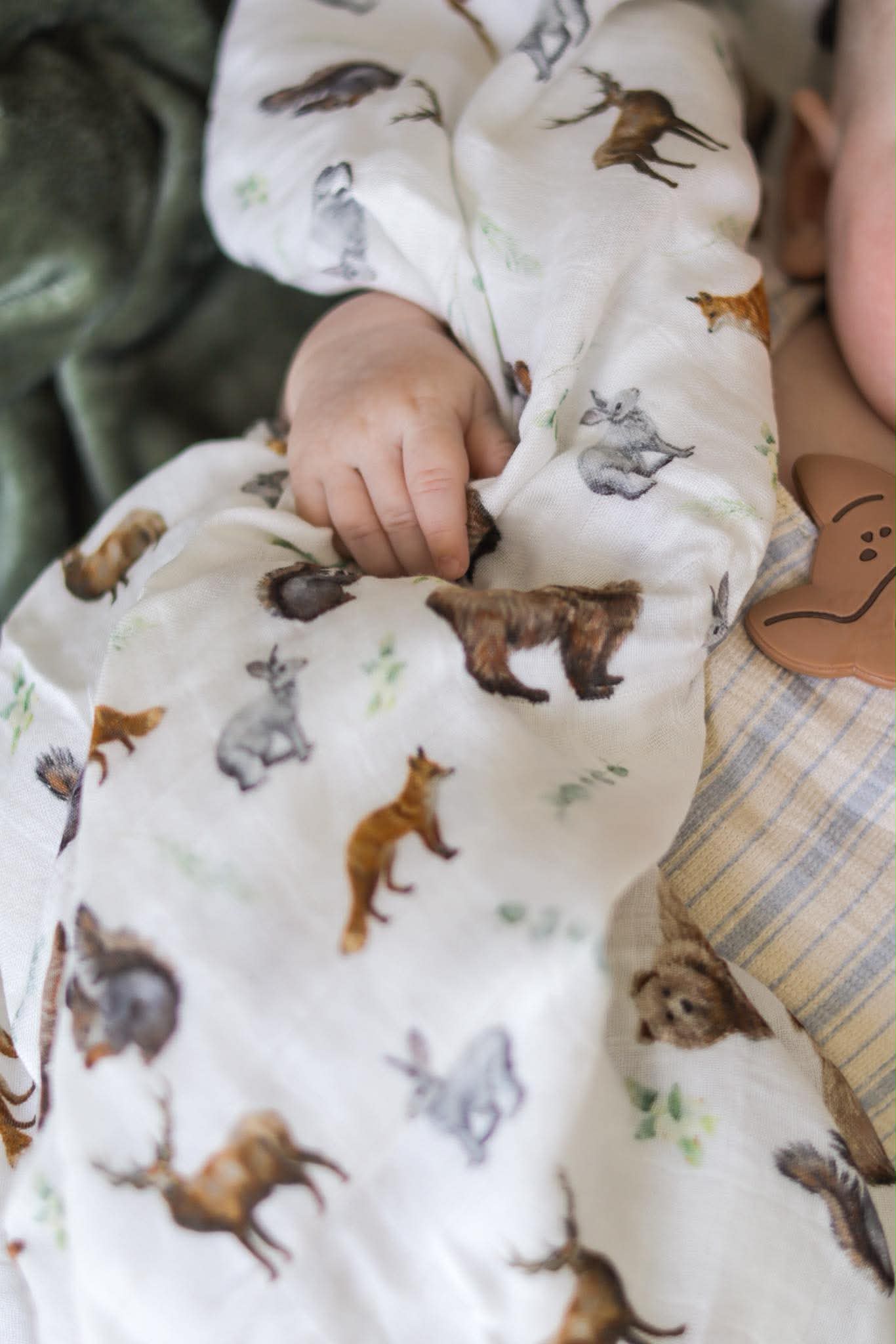 Forest Animals Theme Organic Blanket - Baby Shower Gift