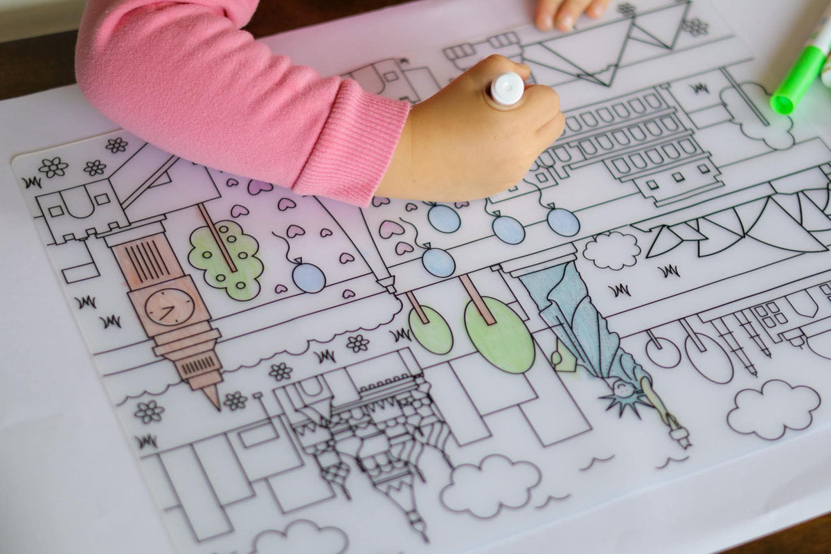 Reusable Silicone Placemat: Entertain Kids With Washable Coloring Placemat