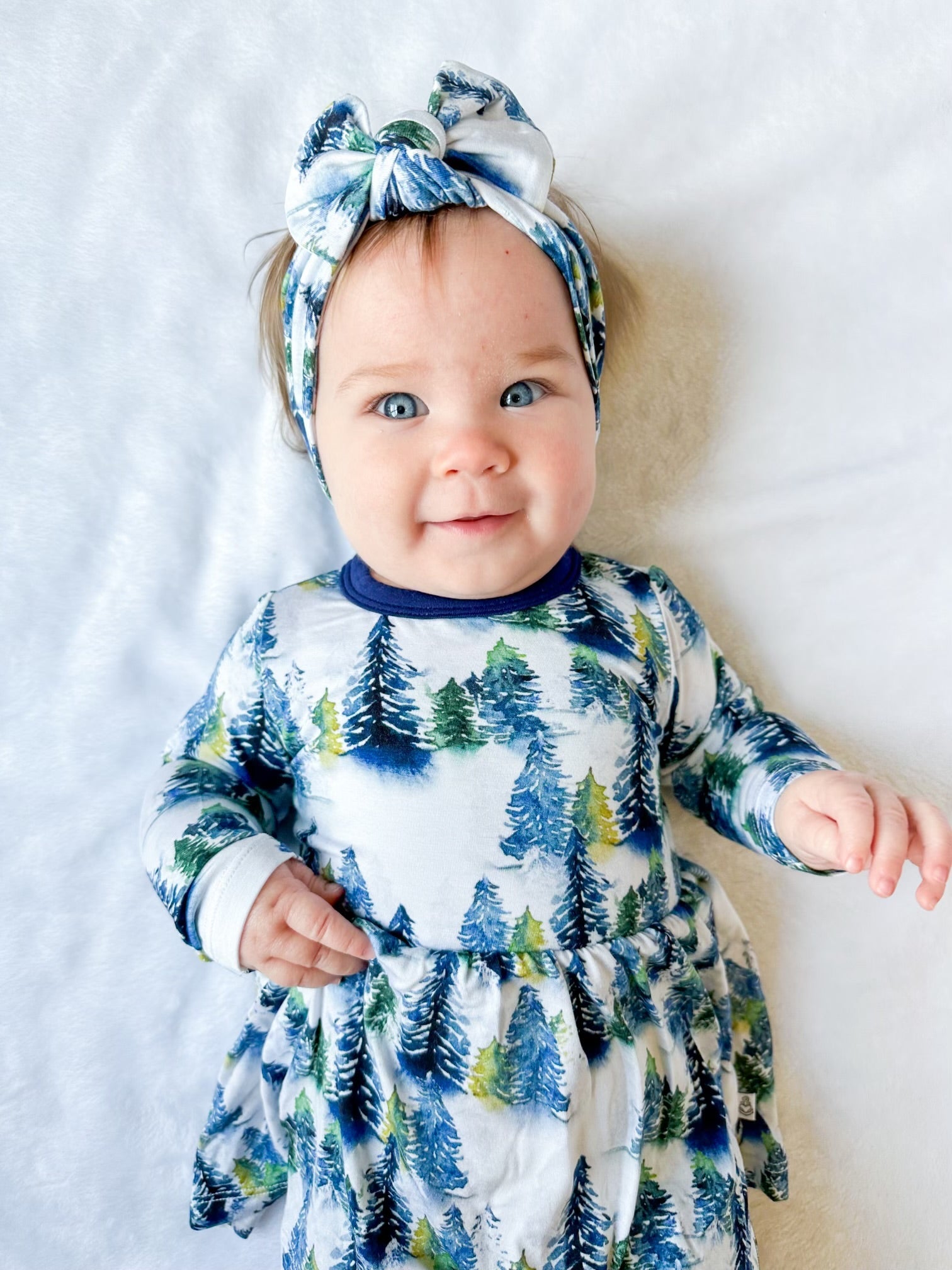 Winter Trees | Bamboo Baby Bodysuit Dress