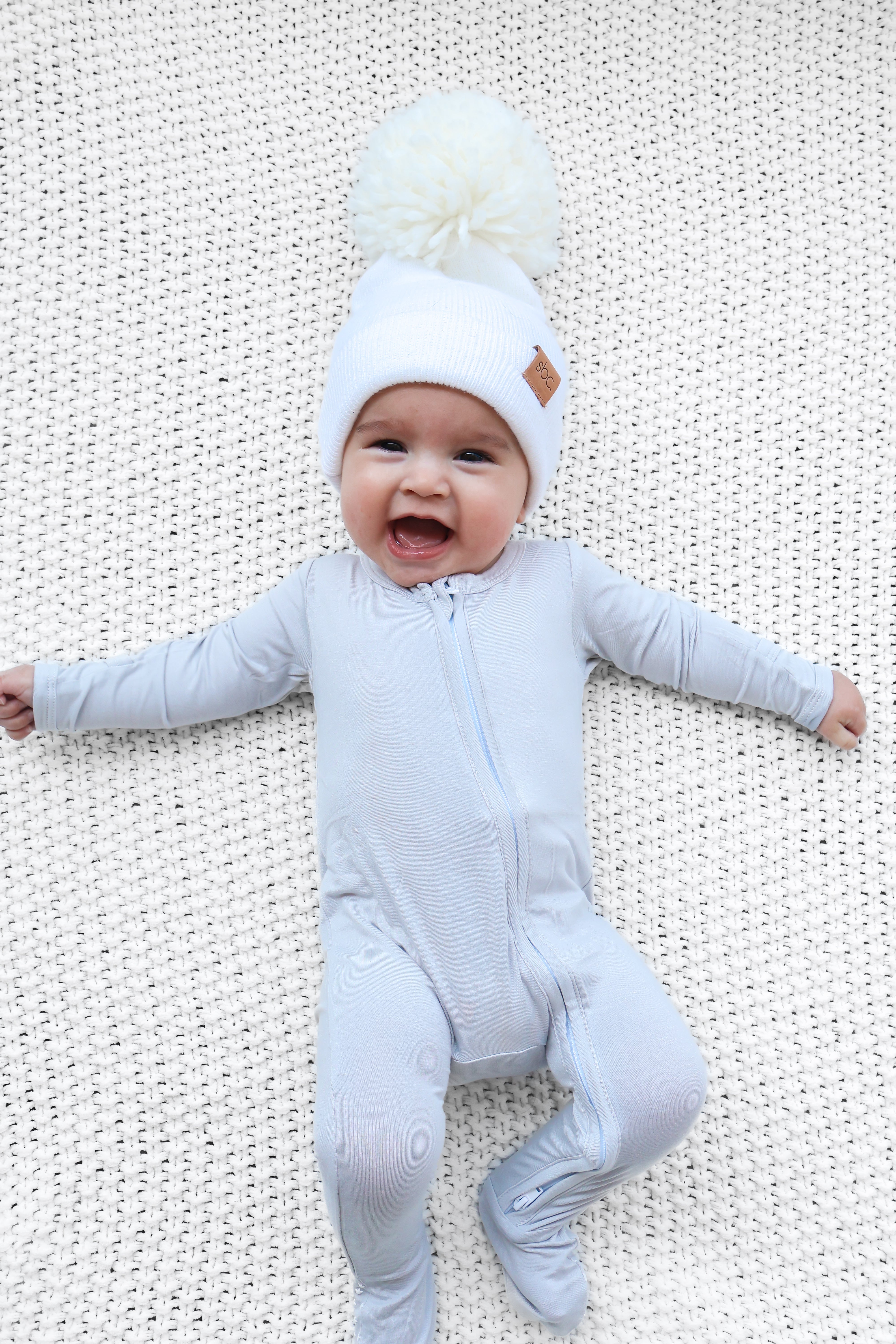 Silver Zippered Footie