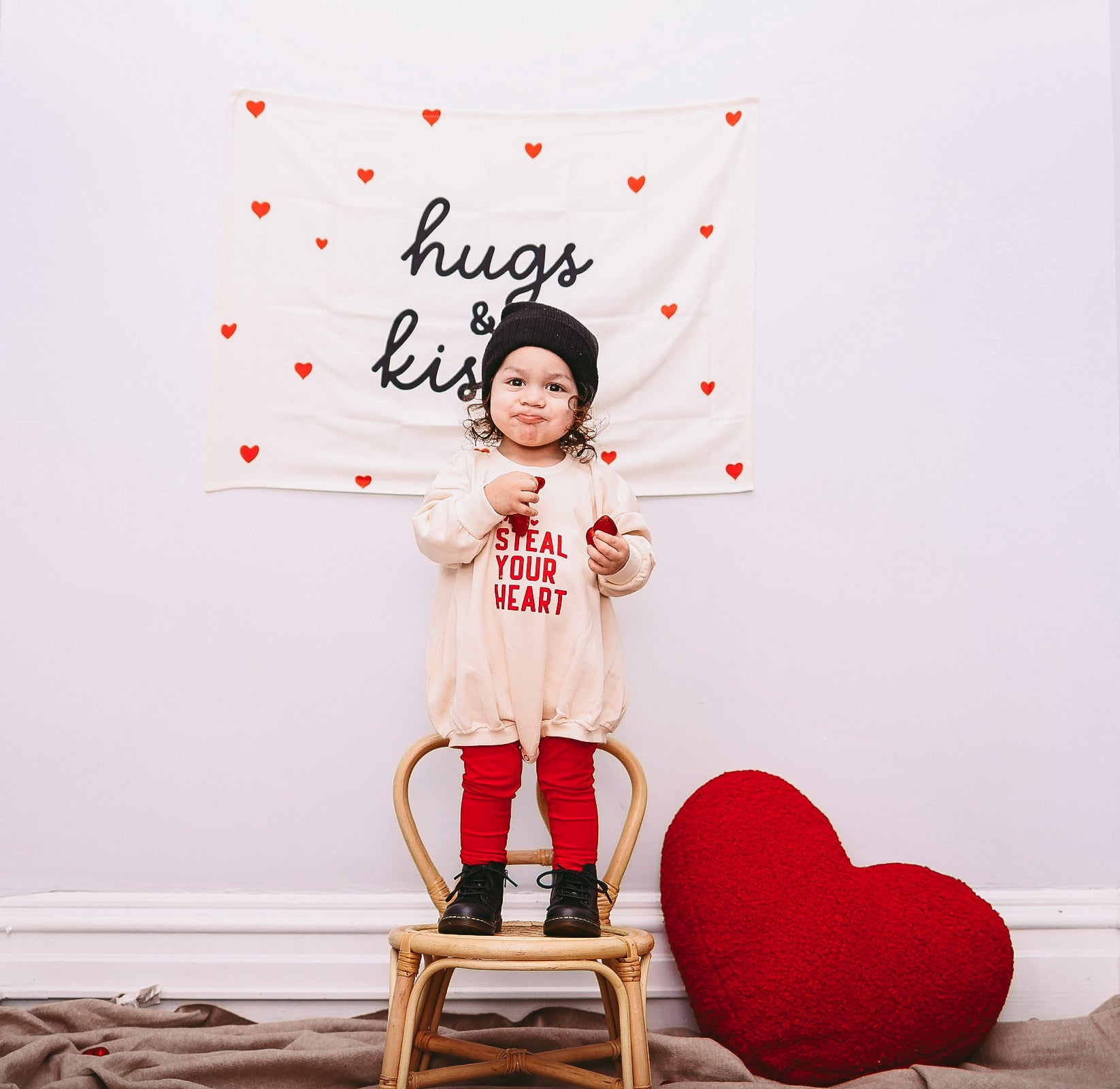 Mr. Steal Your Heart Sweatshirt Romper - More Colors