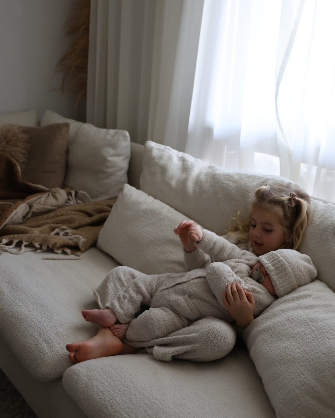 Long Sleeve Jumpsuit - Fuzzy