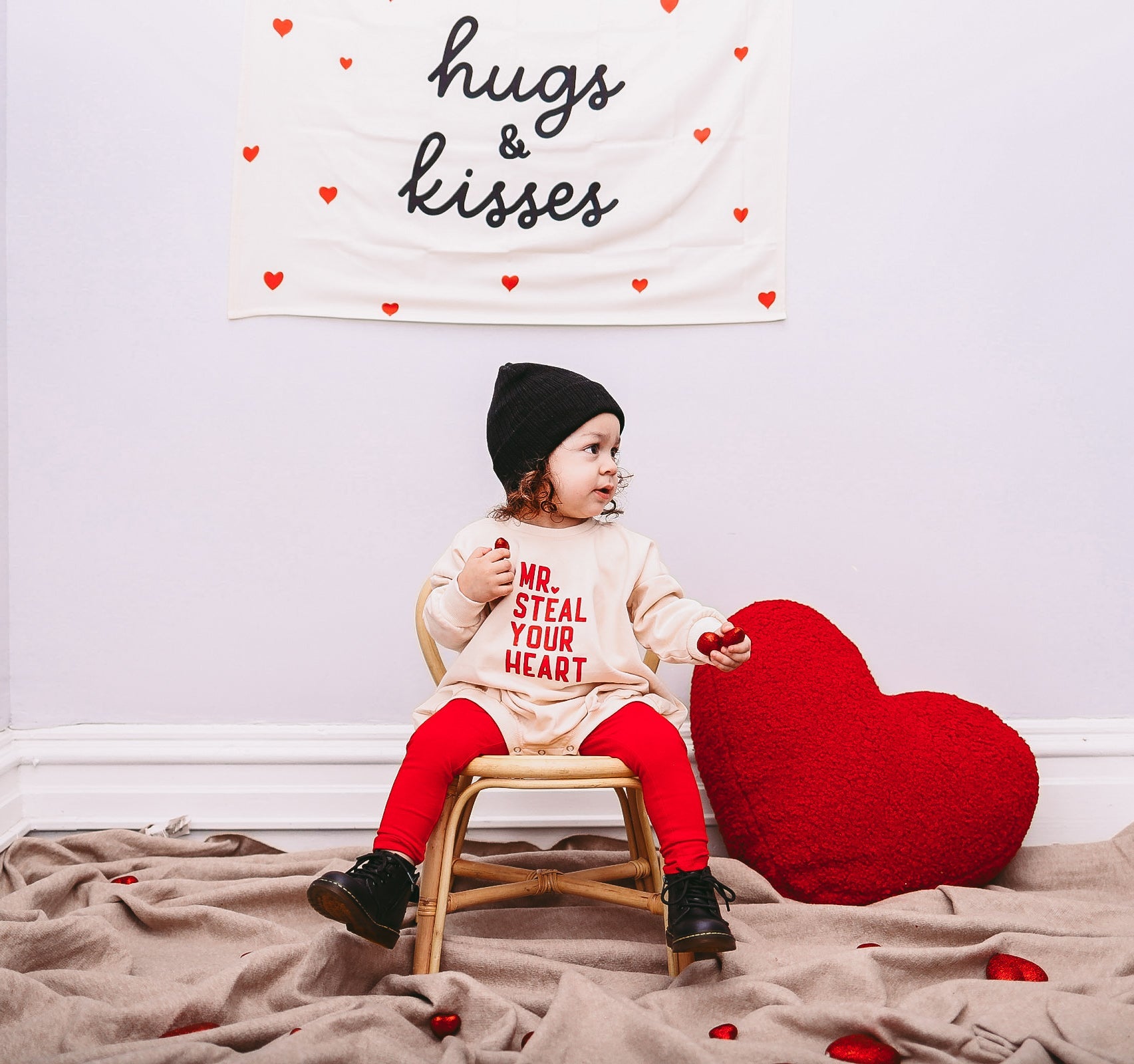 Mr. Steal Your Heart Sweatshirt Romper - More Colors