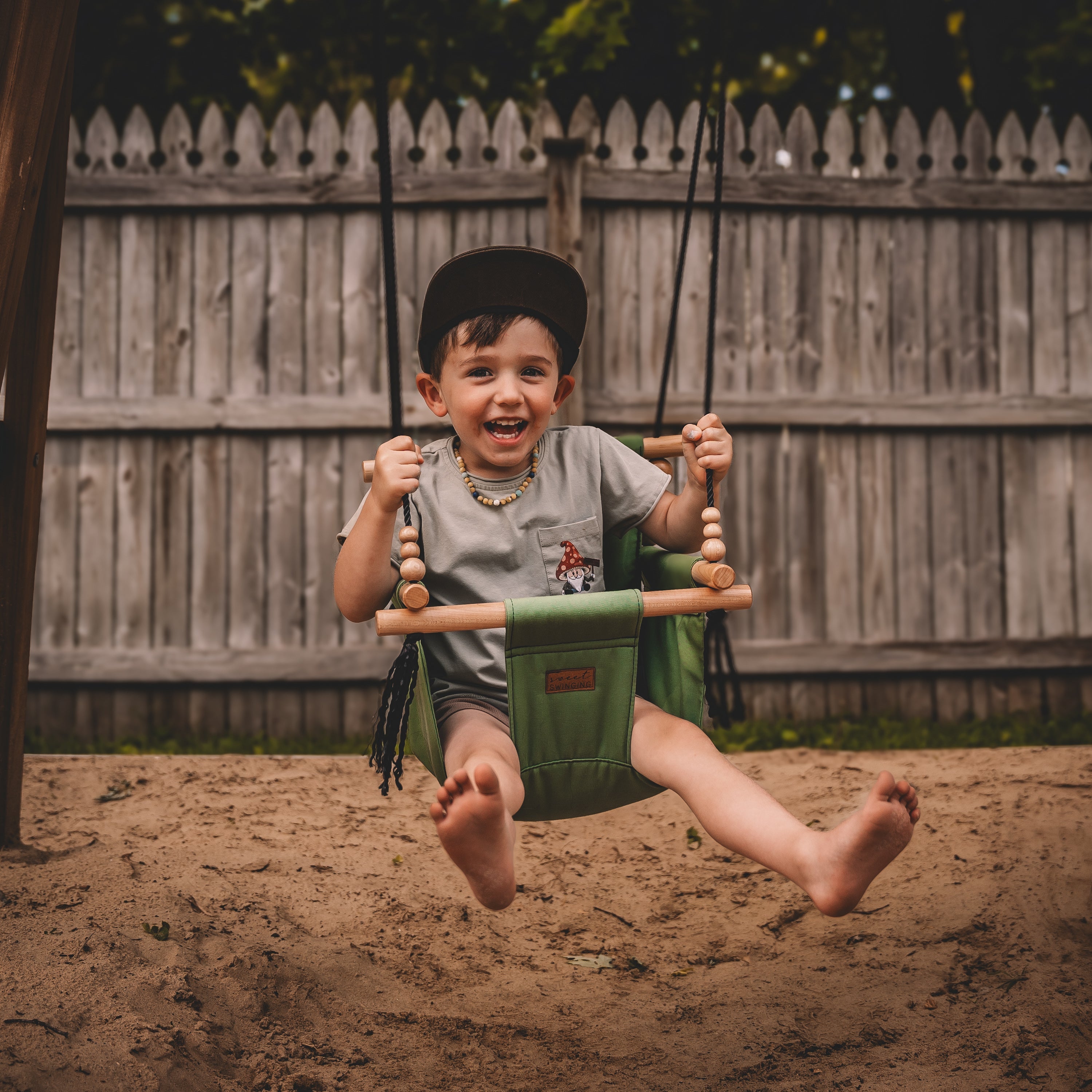 Premium Outdoor High Back Swing Sage