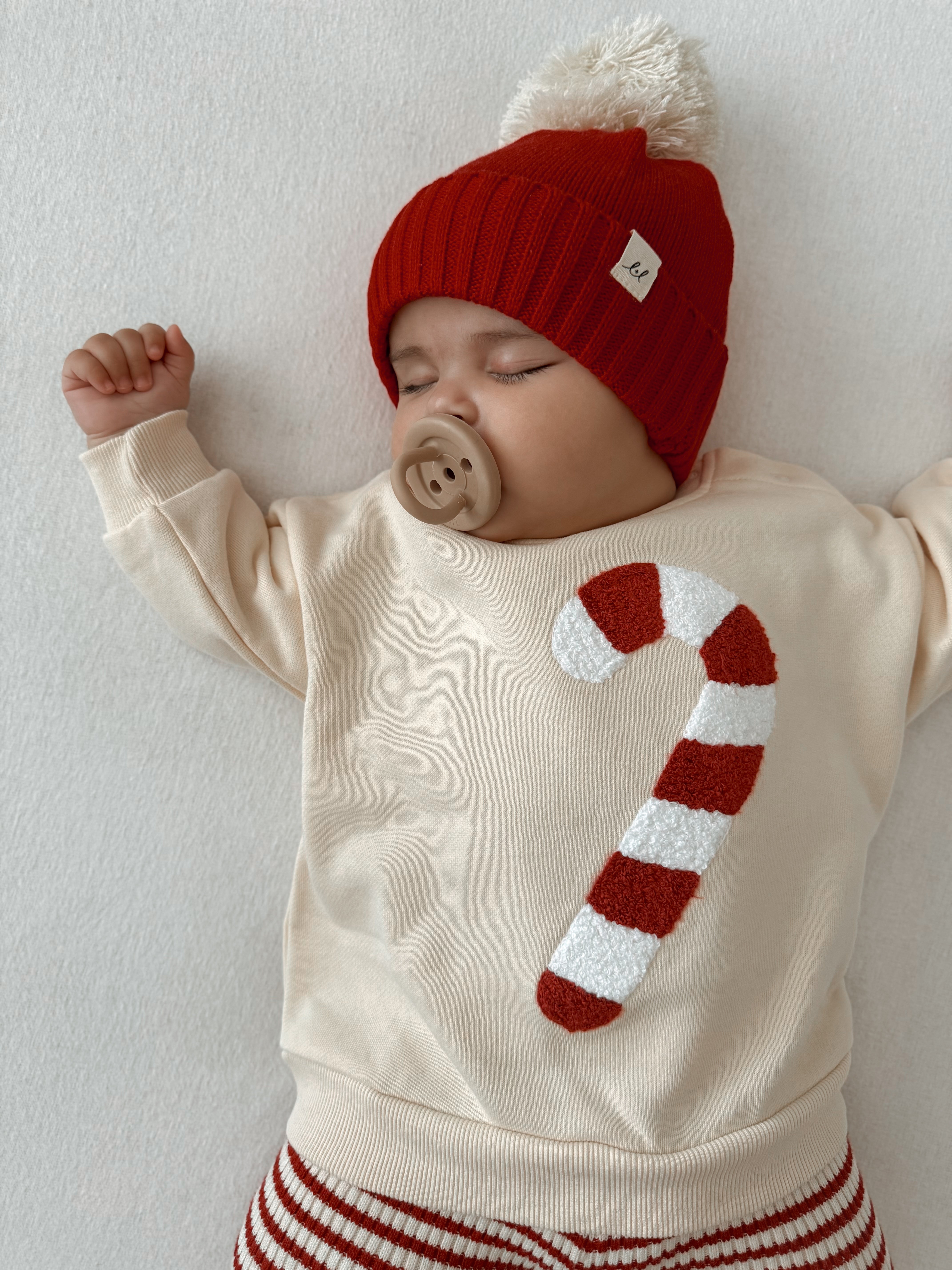 Candy Cane Chenille Pullover