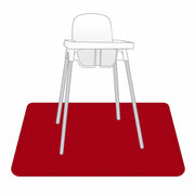 Solid Candy Apple Red Minimalist Splash Mat - A Waterproof Catch-all For Highchair Spills And More!