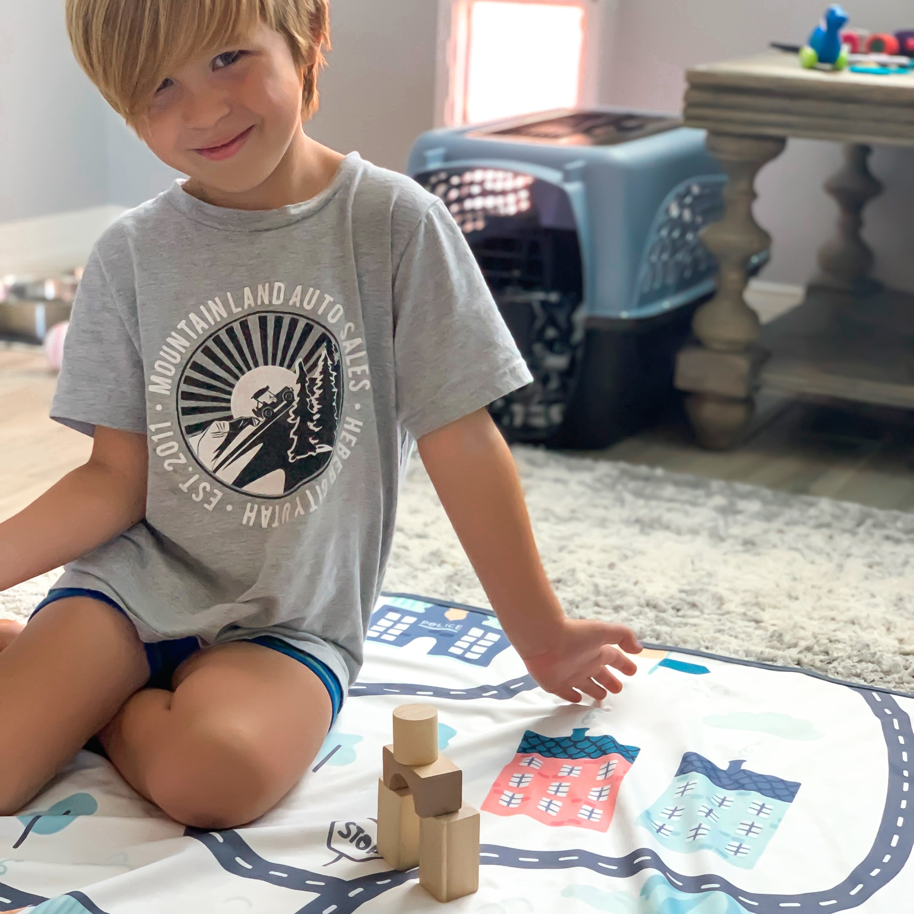 Tiny Town Splash Mat - A Waterproof Catch-all For Highchair Spills And More!