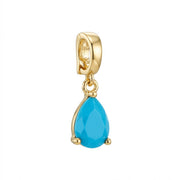 Pear Cut Charm Turquoise