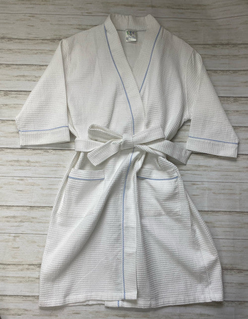Waffle Robe With Seersucker Piping -miller Collection
