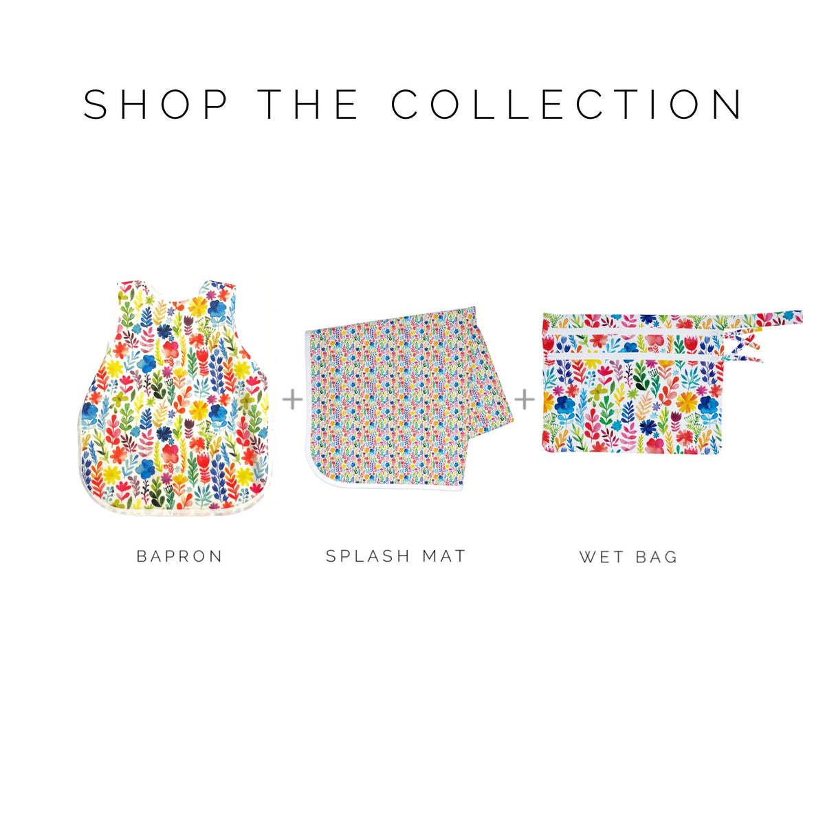 Rainbow Watercolor Floral - Waterproof Wet Bag (for Mealtime, On-the-go, And More!)