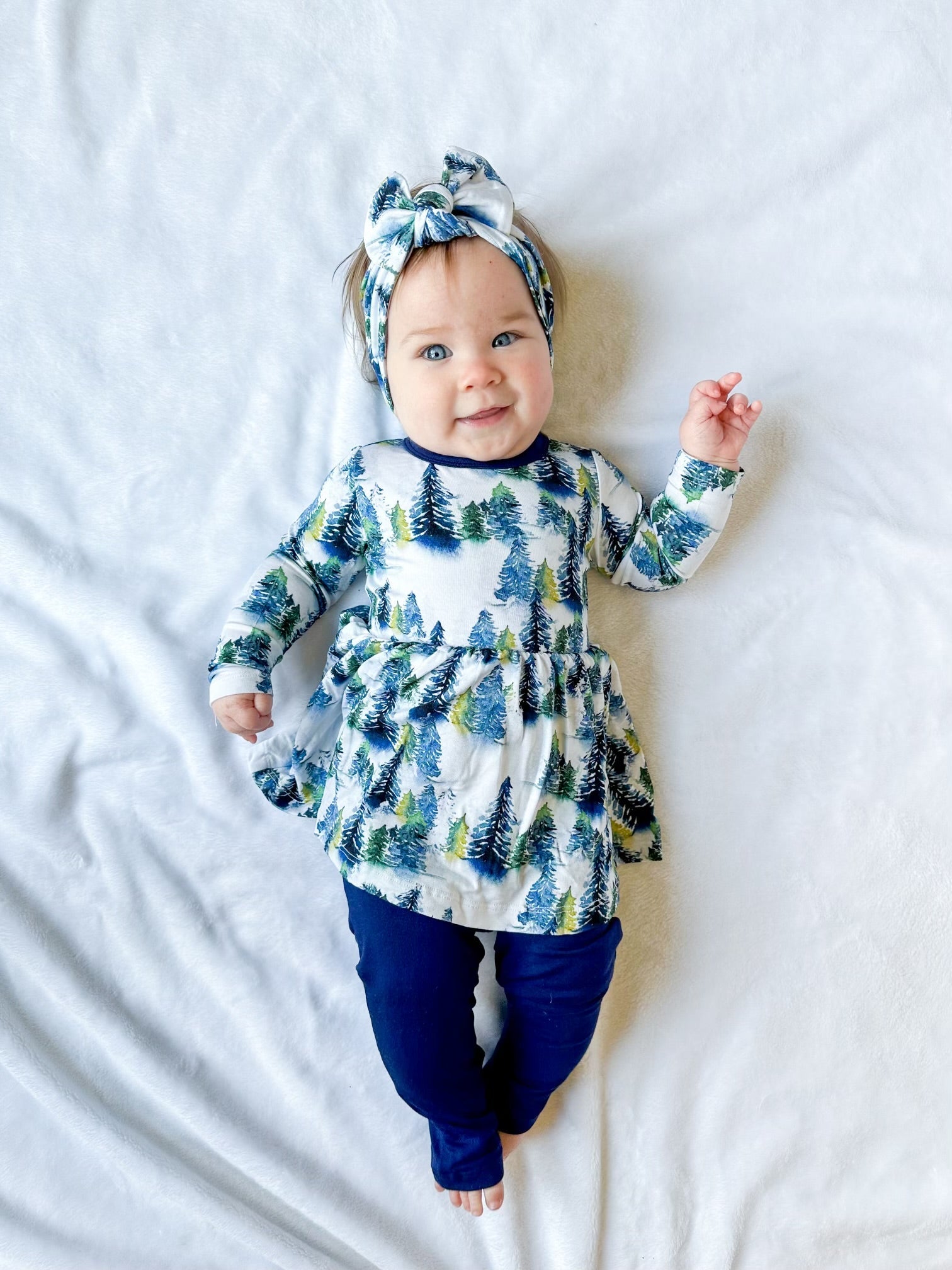 Winter Trees | Bamboo Baby Bodysuit Dress