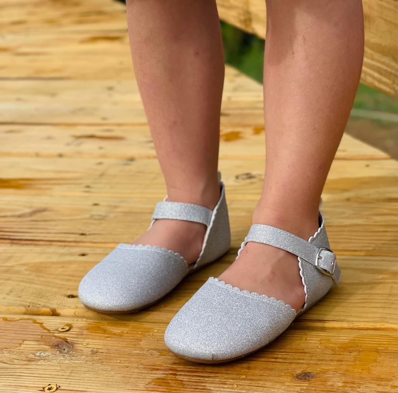Jennas Closed Toe - Silver Glitter