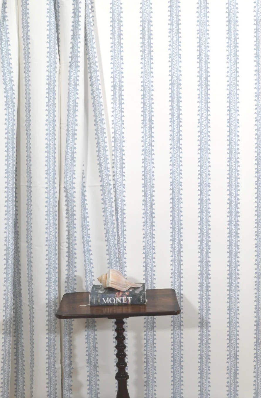 Forged Vine In Blue- Fabric
