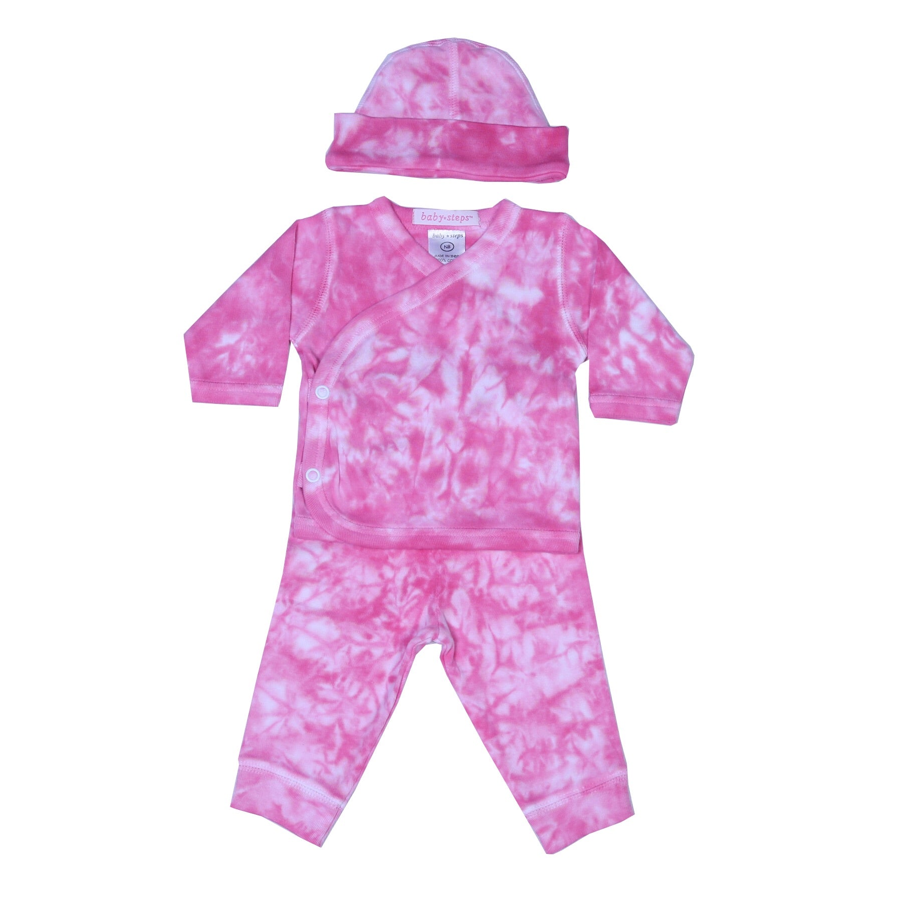 Baby Tie Dye 3 Piece Set - Bubblegum Crush