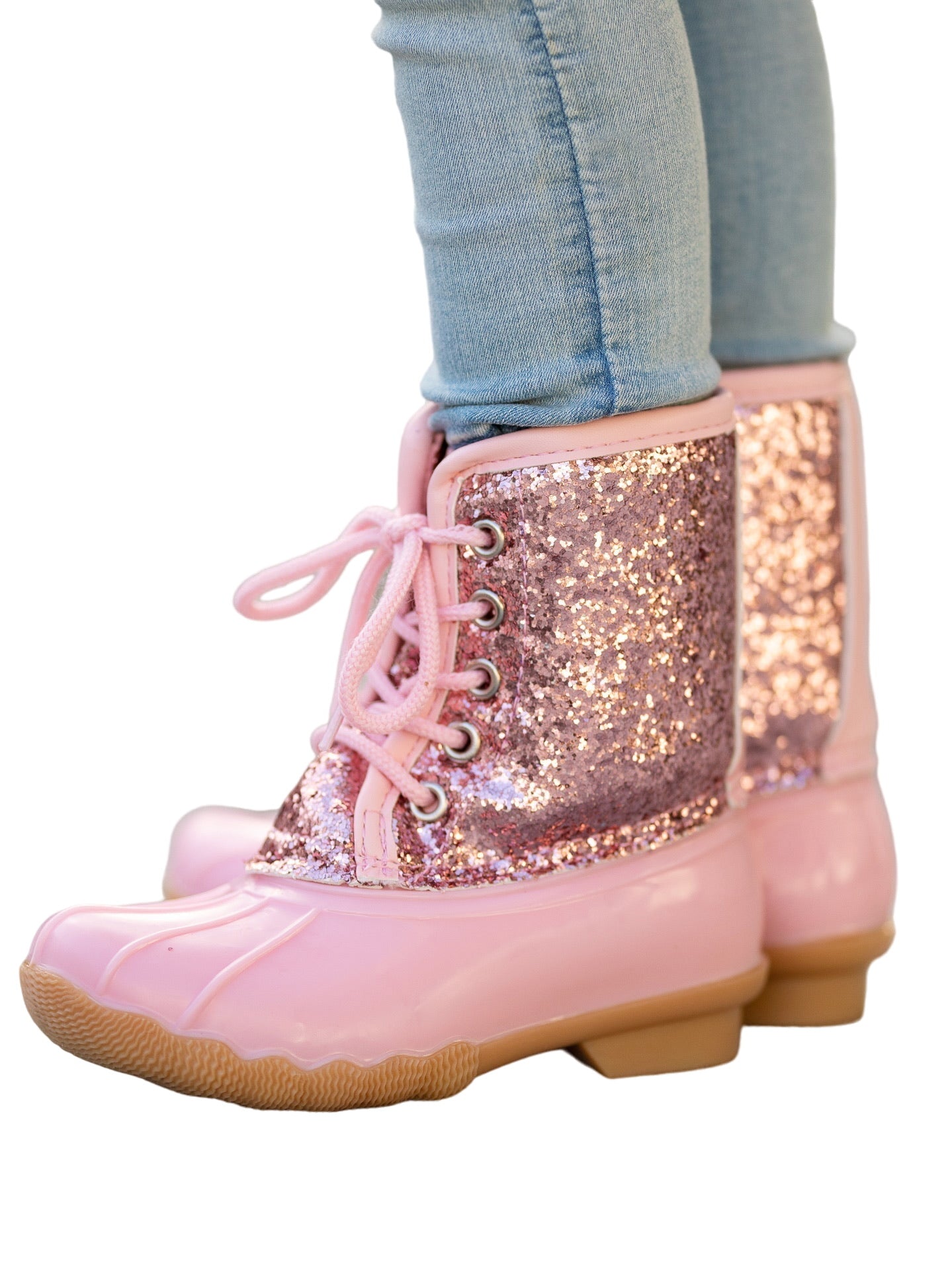 Sparkle Splash Glitter Duck Boots By Liv And Mia