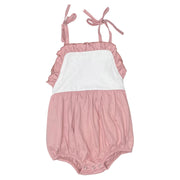 Threaded Cotton Ruffle Tie Sunsuit 100% Cotton