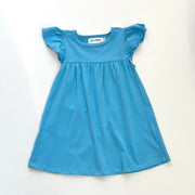 Flutter Sleeve Dress—collegiate Blue