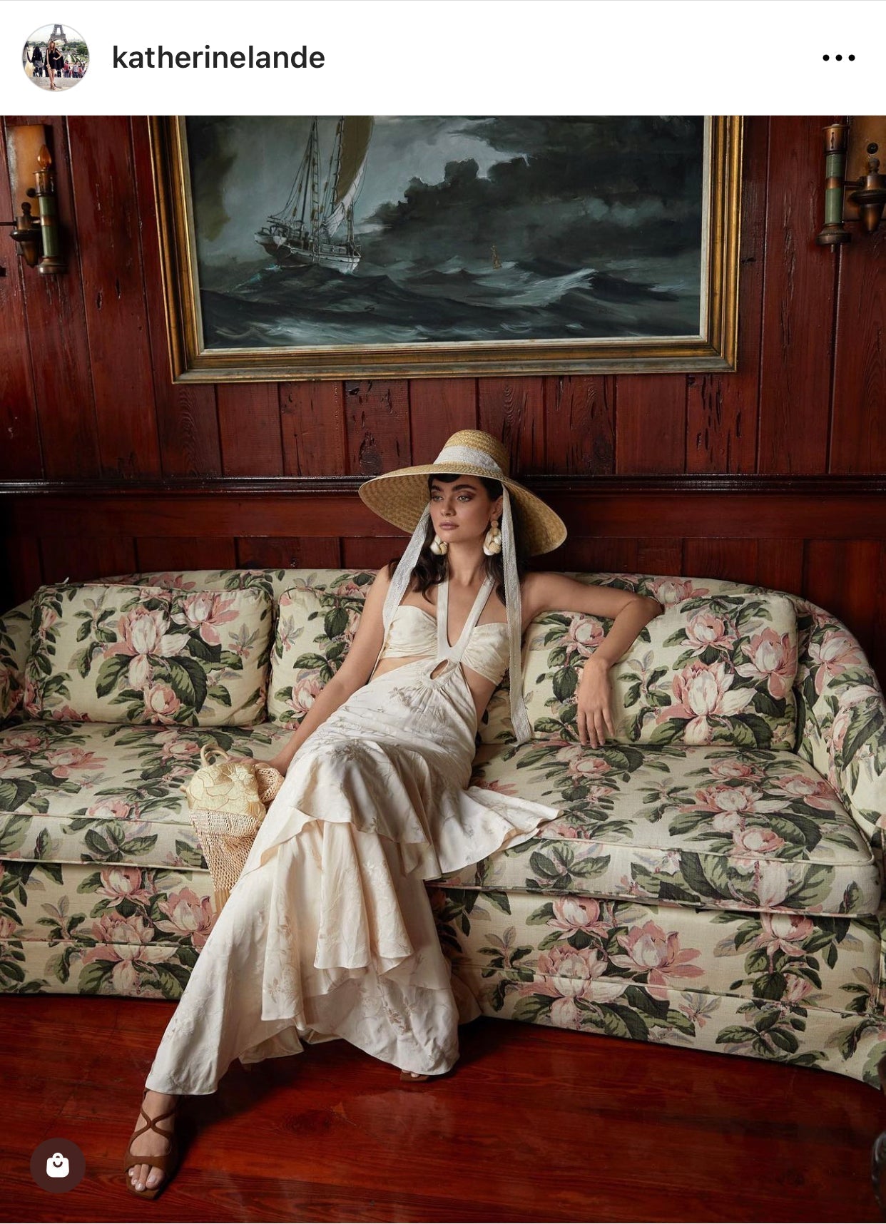 Geranium Sun Hat - Long French Blue Grosgrain Ribbon