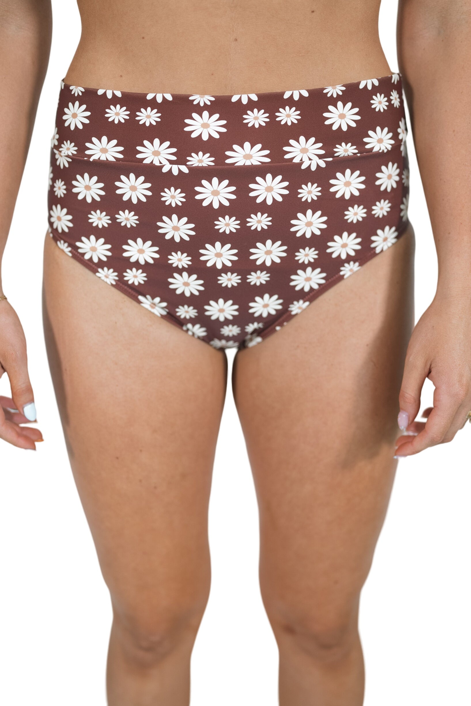 Women's Sleeved Bikini | Warm Brown Floral