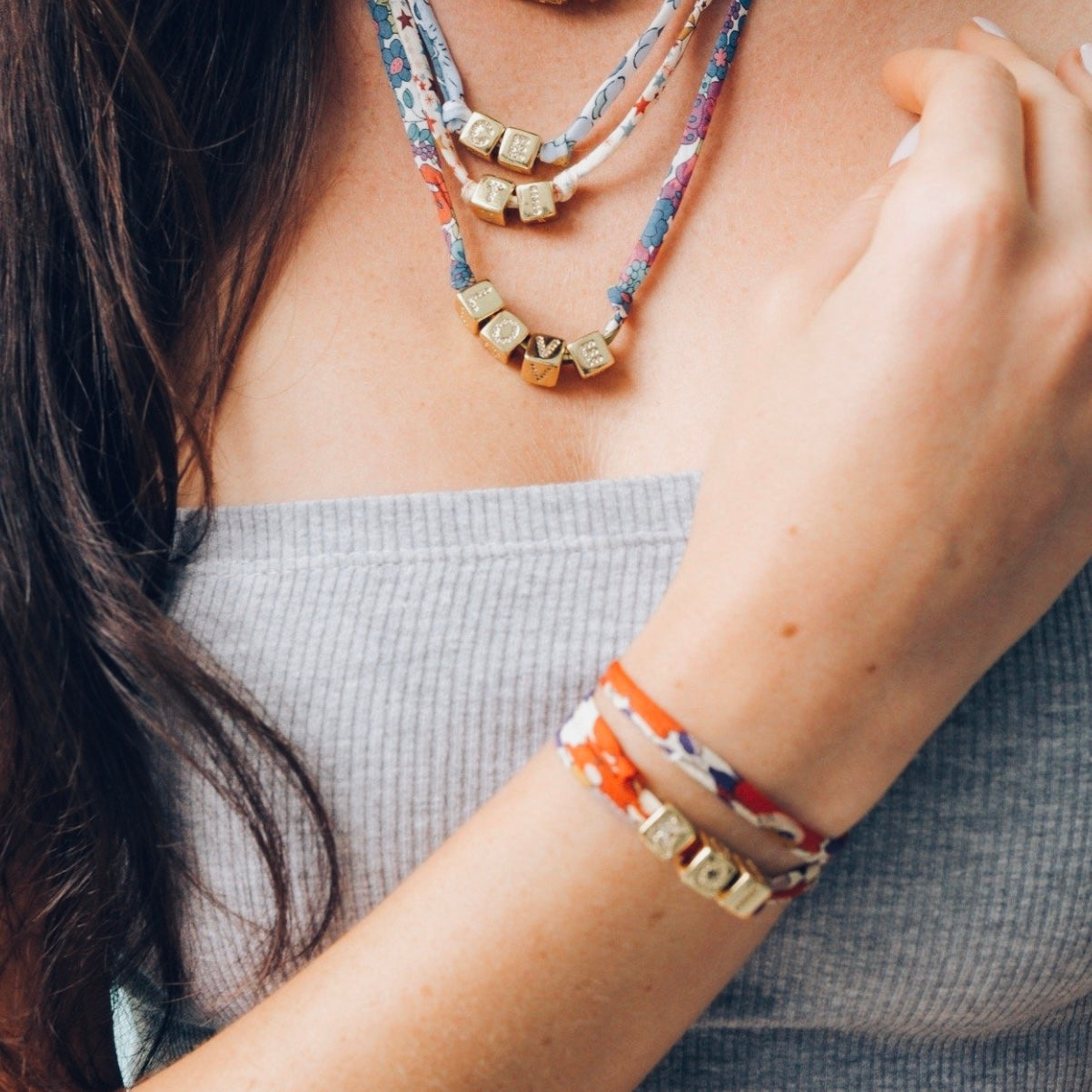 Liberty Gold Initial Charm Necklace