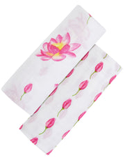 ORGANIC SWADDLE SET - ENCHANTED GARDEN (Magical Lotus + Flower Bud)